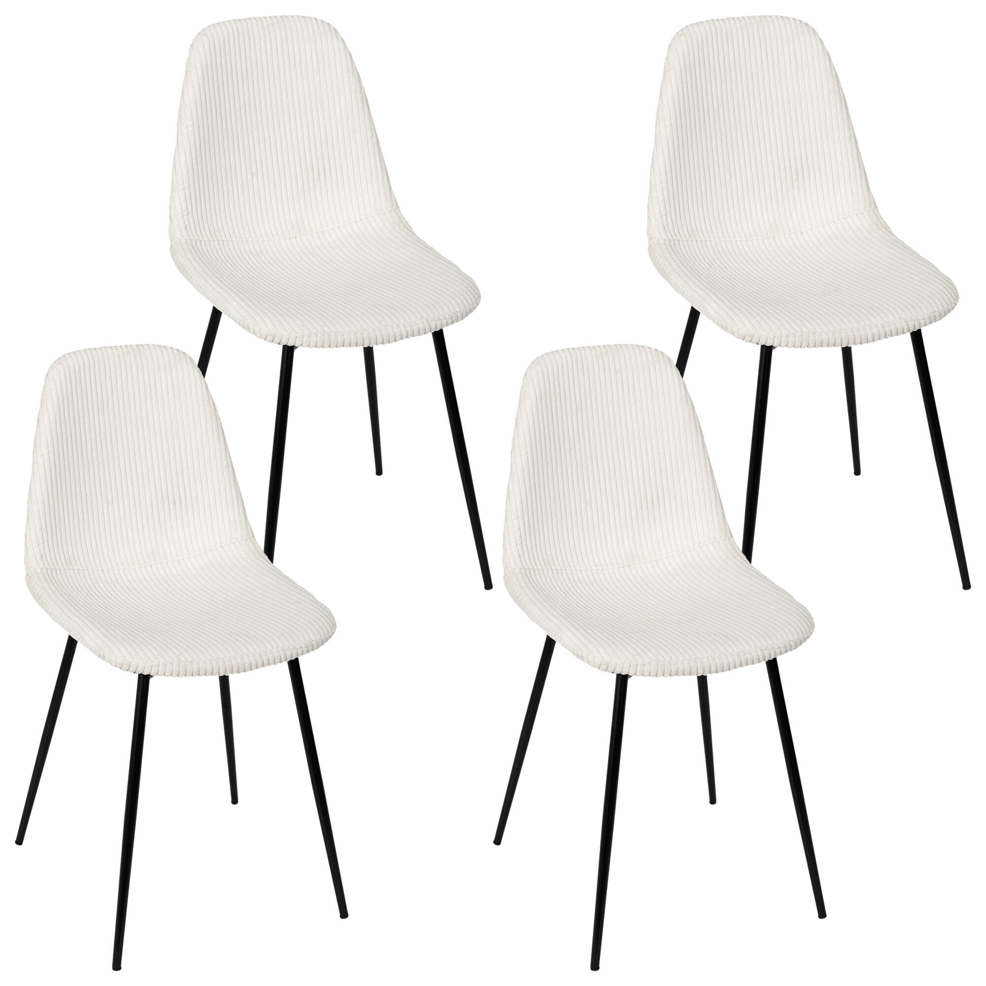 Pack de 4 sillas scott beige h85cm