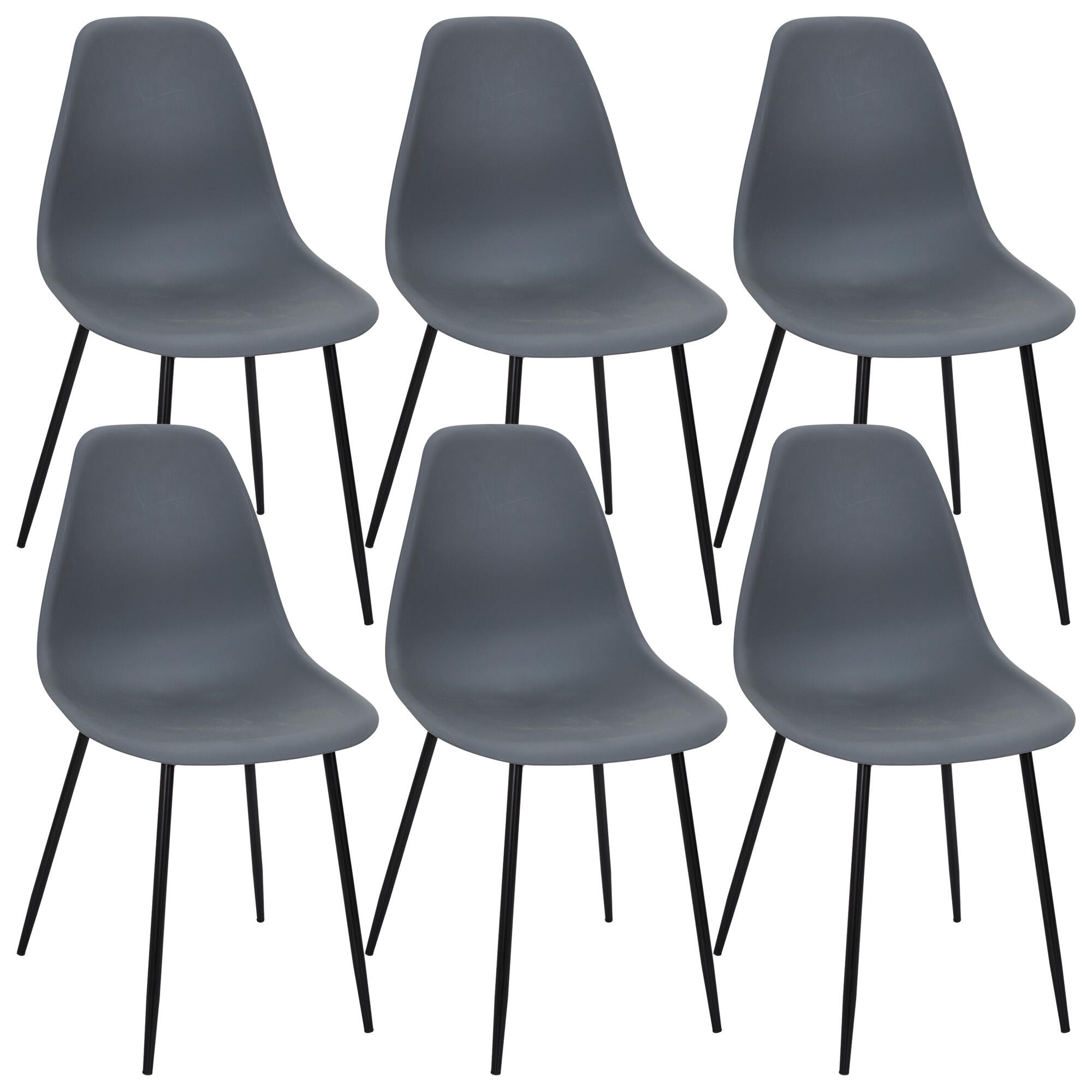 Pack de 6 sillas gustavo gris h84.8cm