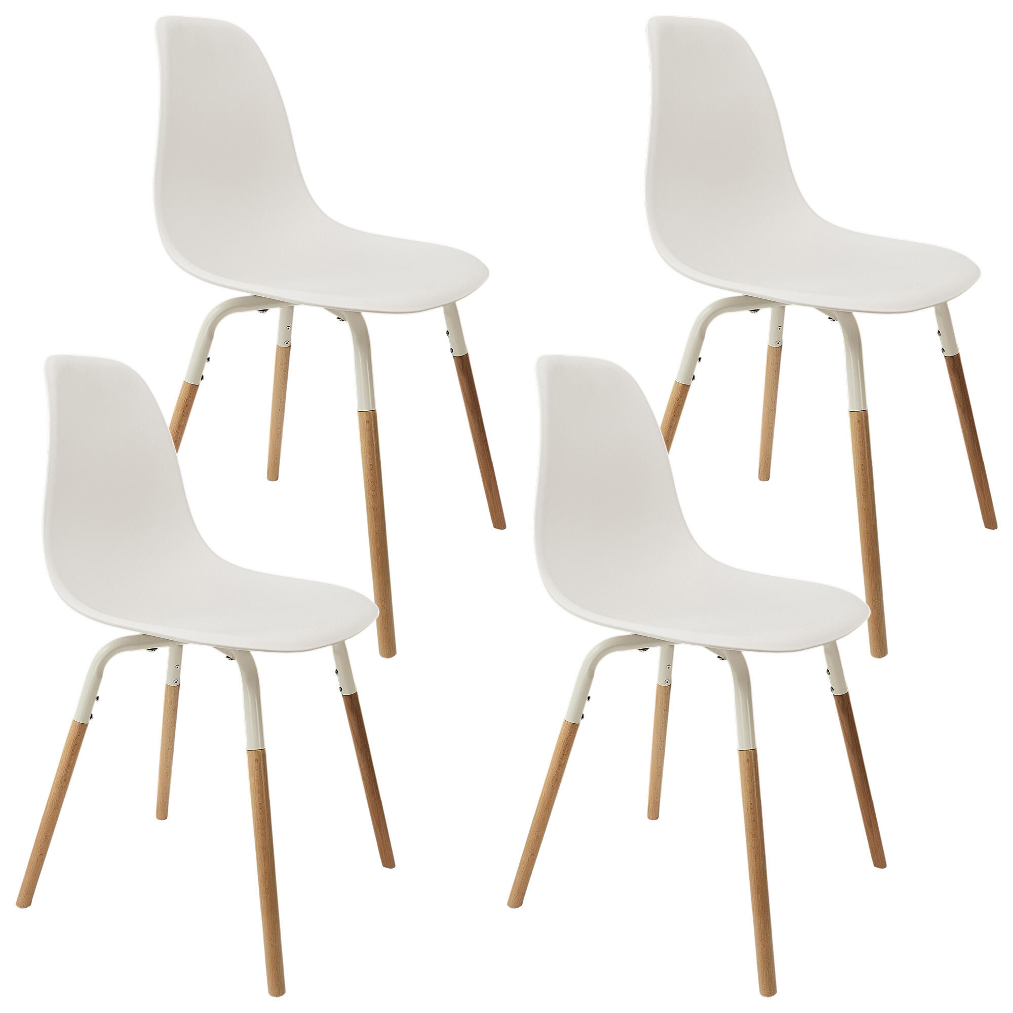 Pack de 4 sillas phenix blanco h81..9cm