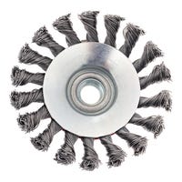 CEPILLO CONICO DE ACERO TRENZADO PARA AMOLADORA 100MM BELLOTA - 2