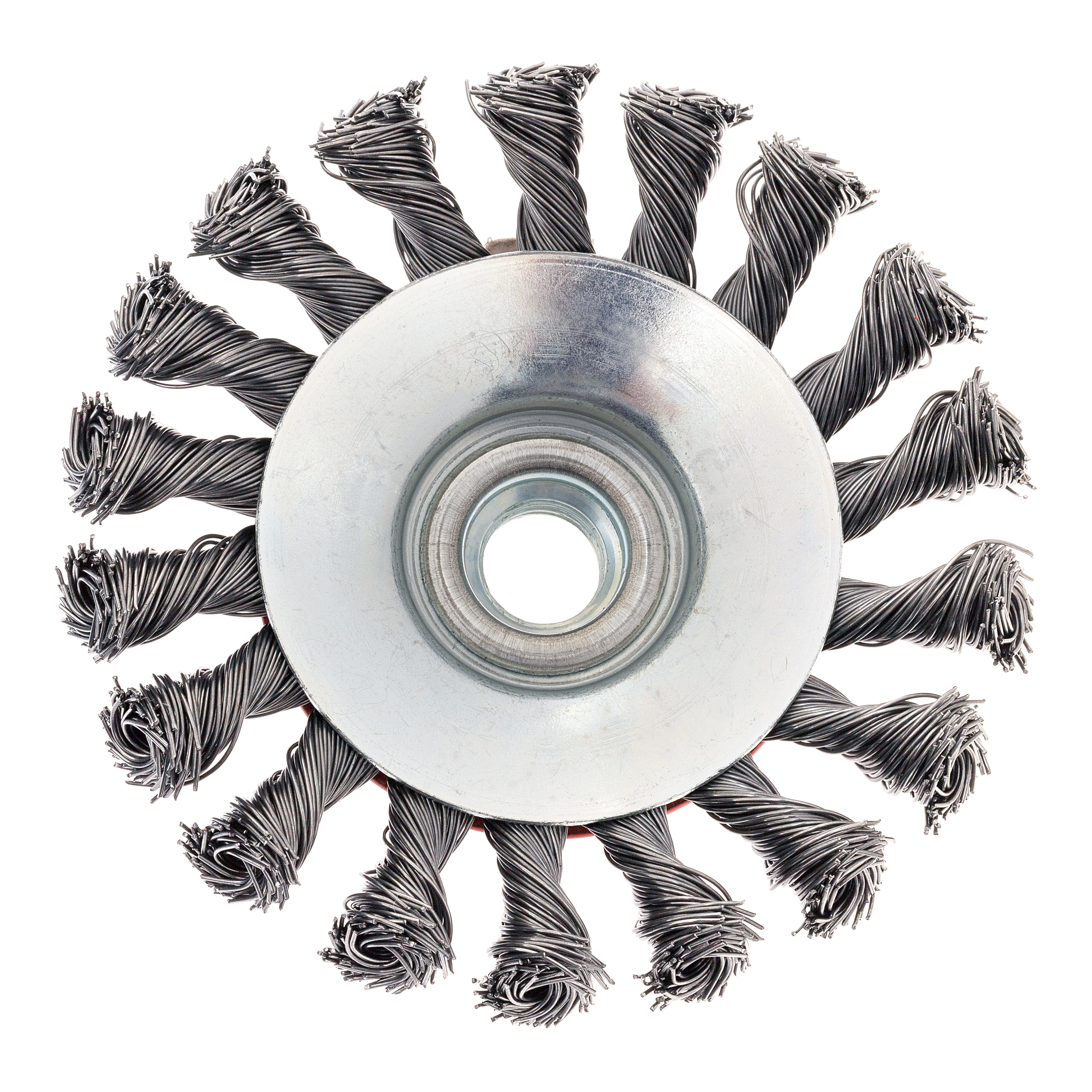 CEPILLO CONICO DE ACERO TRENZADO PARA AMOLADORA 100MM BELLOTA - 2