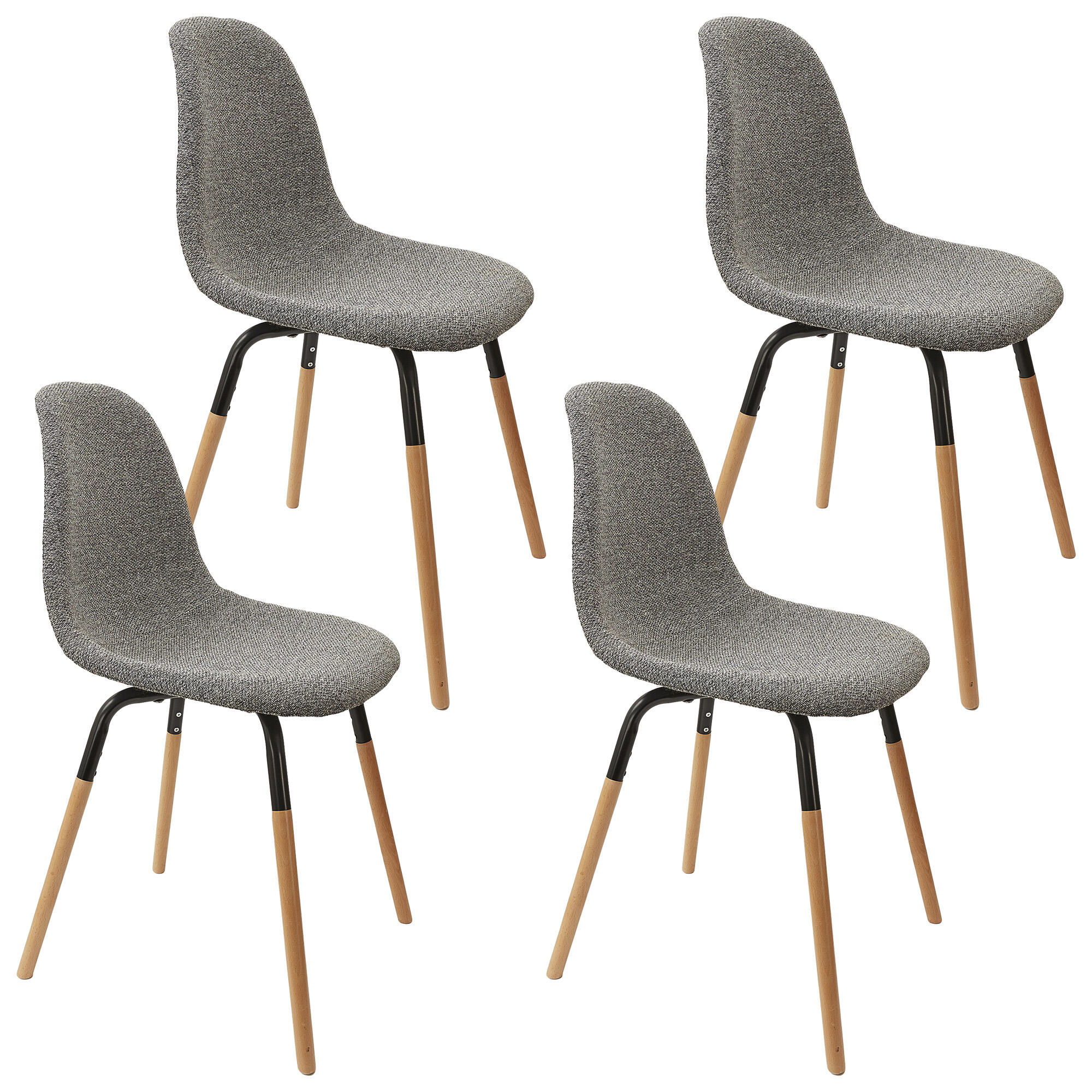 Pack de 4 sillas phenix de tela h81.9cm