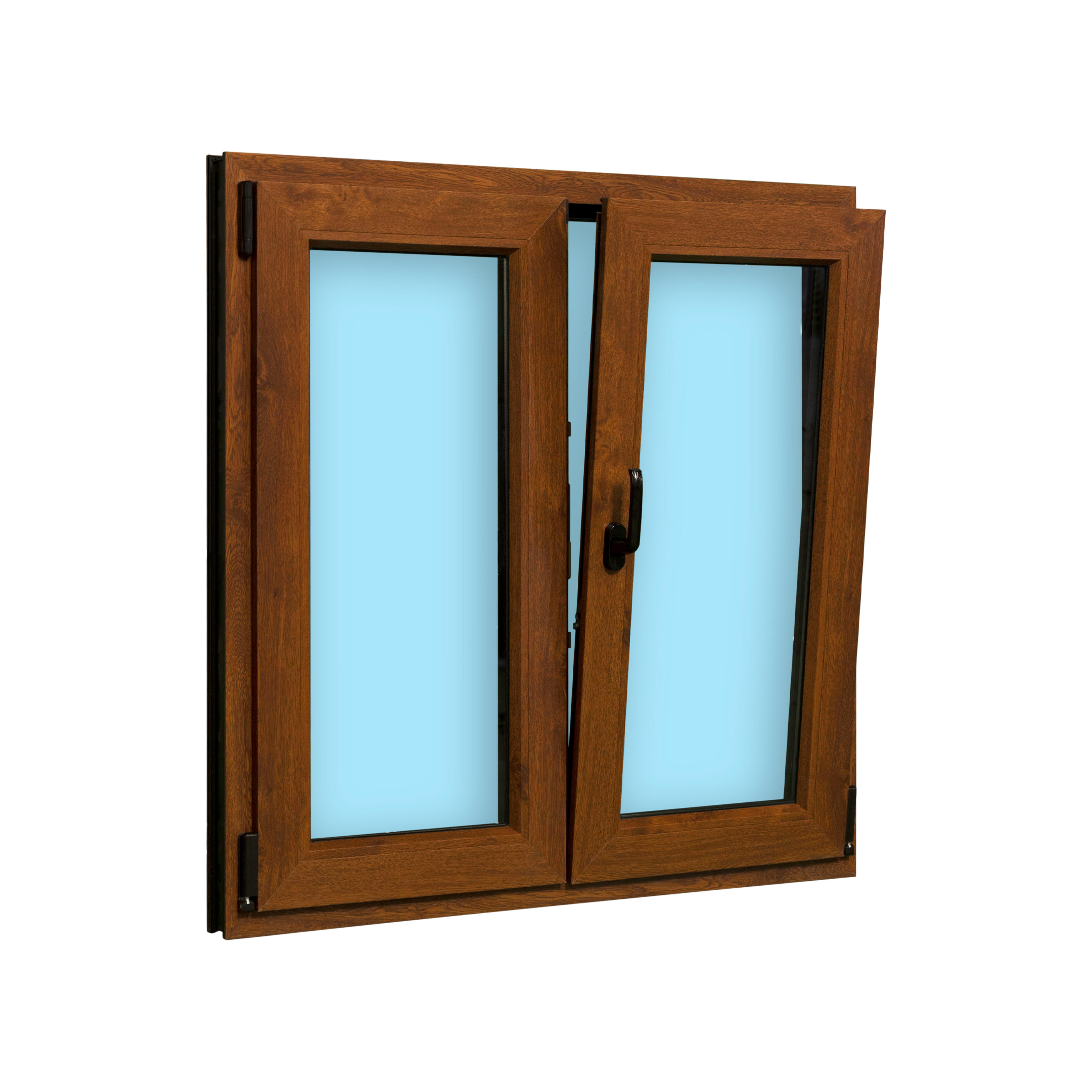 VENTANA PVC OSCILOBATIENTE ROBLE 100X100CM - 3