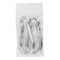 MOSQUETON  BOMBERO GALVANIZADO CON VIROLA 10 MM. 2 UDS - 2