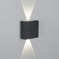 APLIQUE DE PARED LED EXTERIOR DE SUPERFICIE 2W NEGRO IP65 FOKO - 4