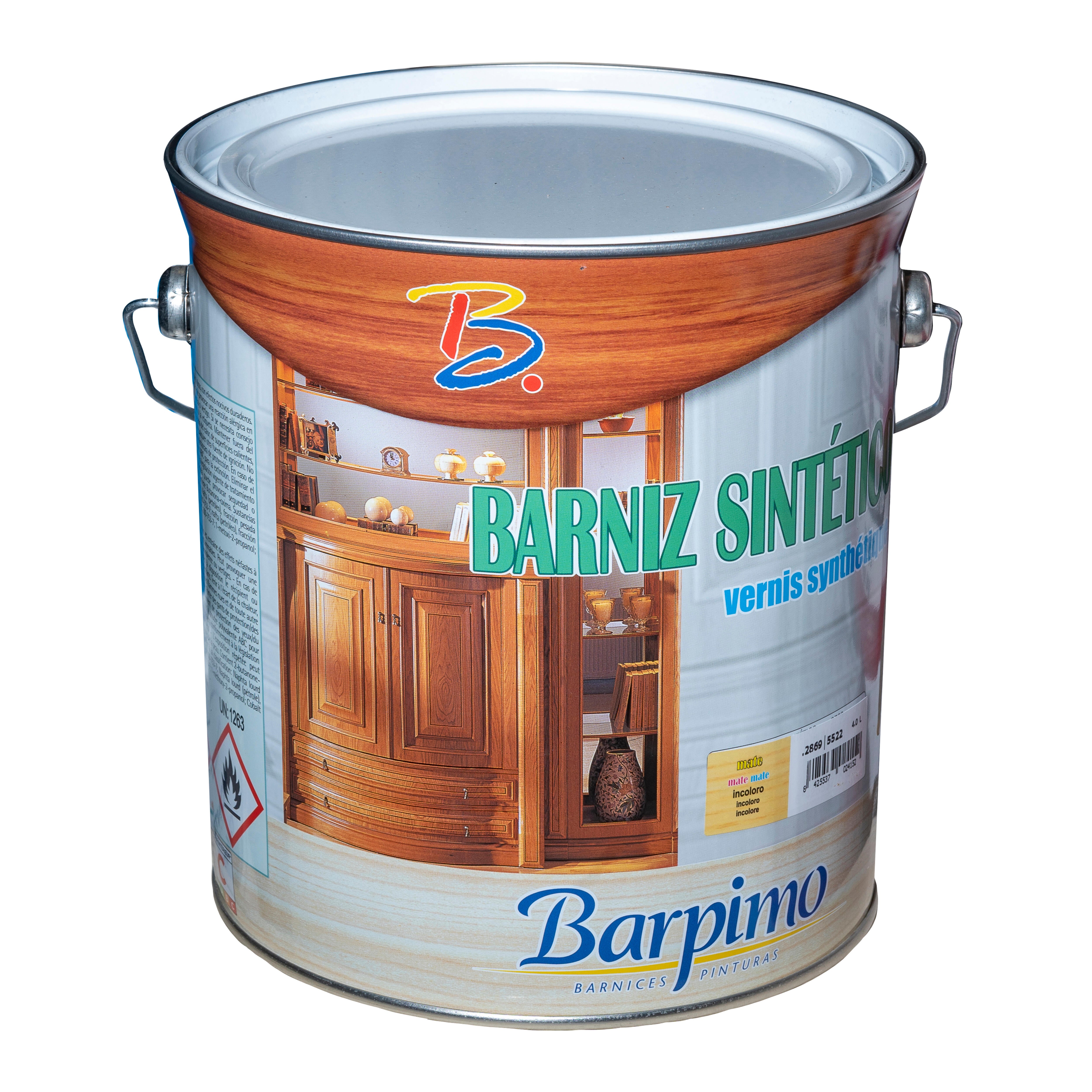 BARNIZ SINTÉTICO MATE BARPIMO 4L INCOLORO - 4