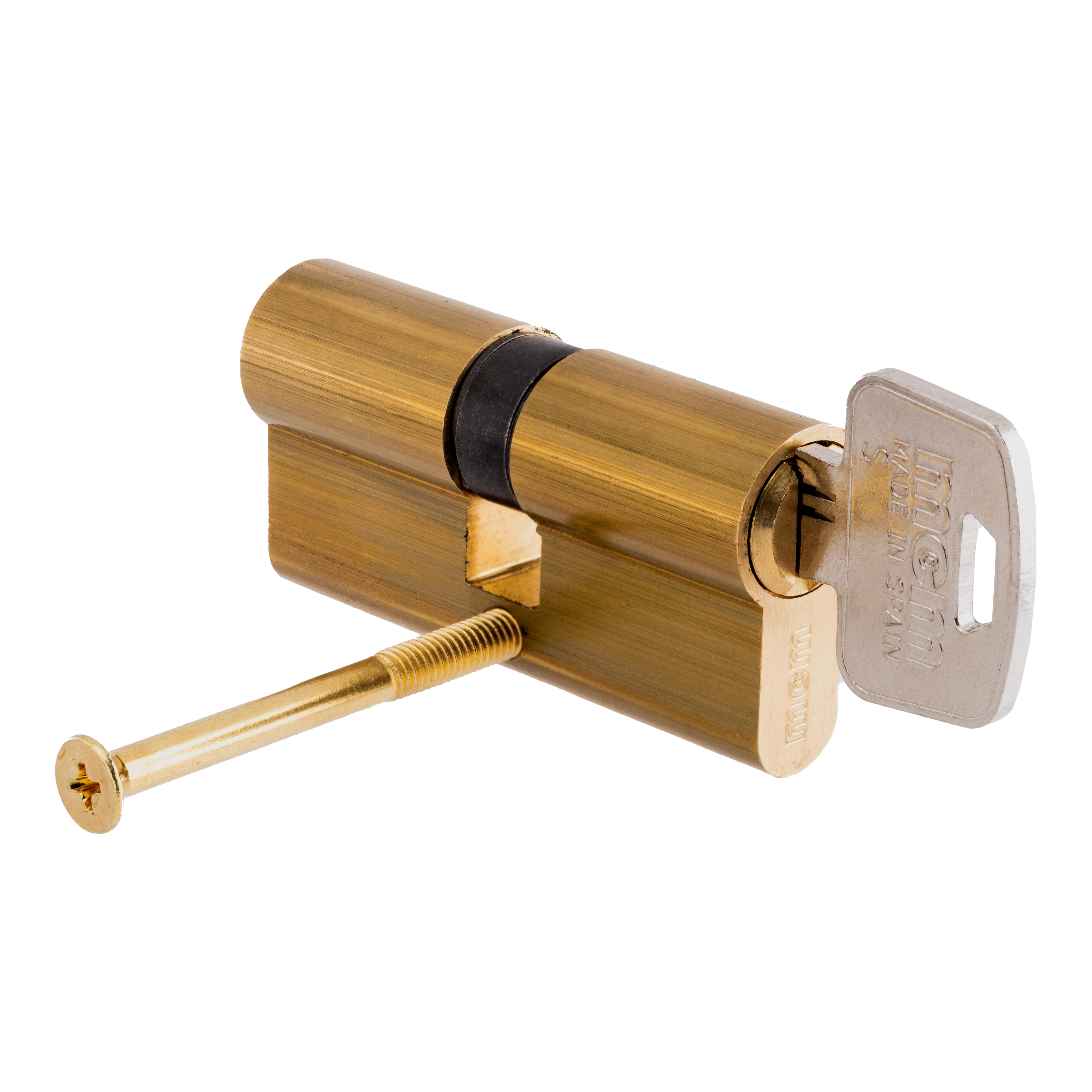 CILINDRO SEGURIDAD BOMBIN 33 X 33  MM. PUNTOS LEVA 15. MM. LATON SE MCM - 2