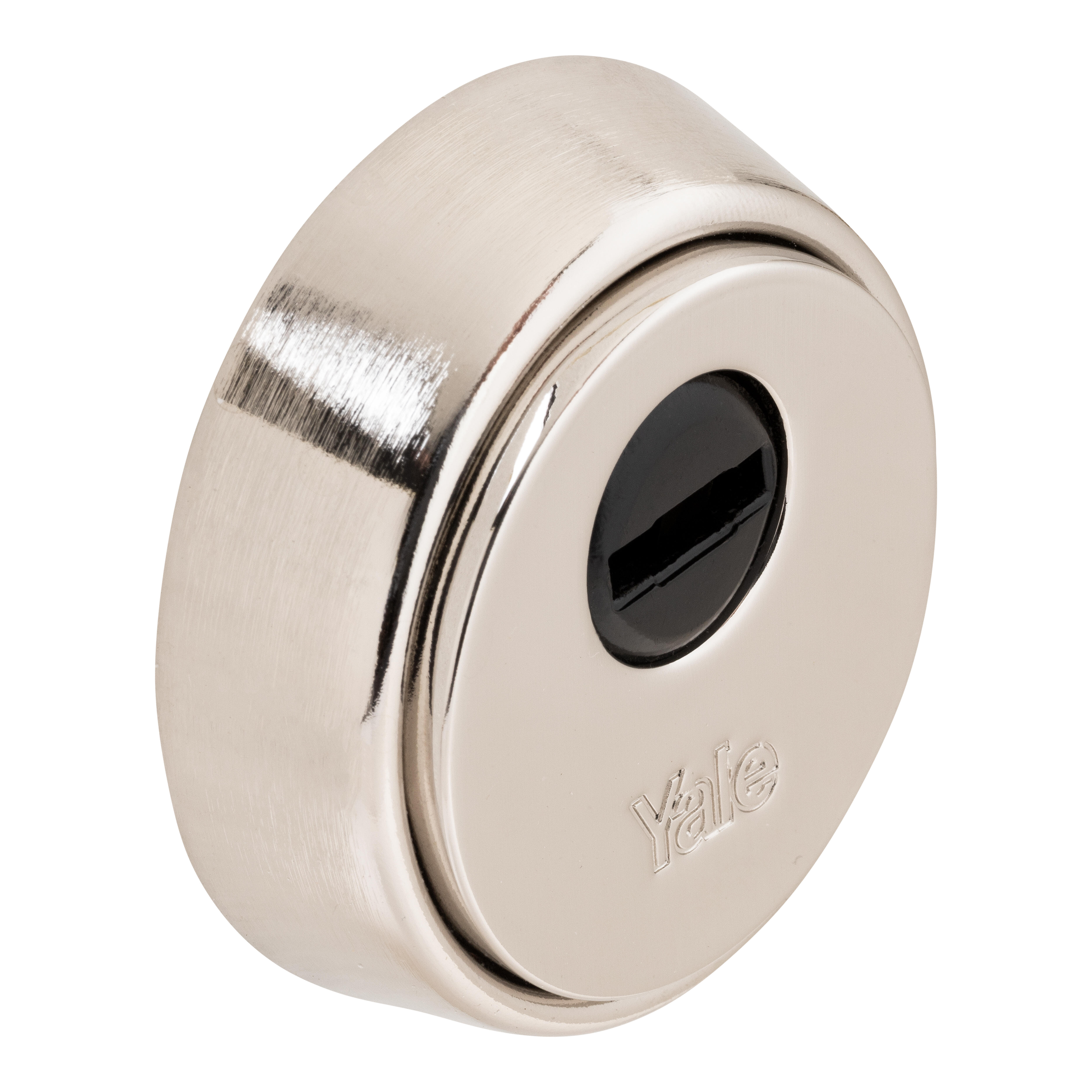 ESCUDO DE SEGURIDAD CUADRADO PARA CERRADURA ACABADO EN NÍQUEL YALE - 2