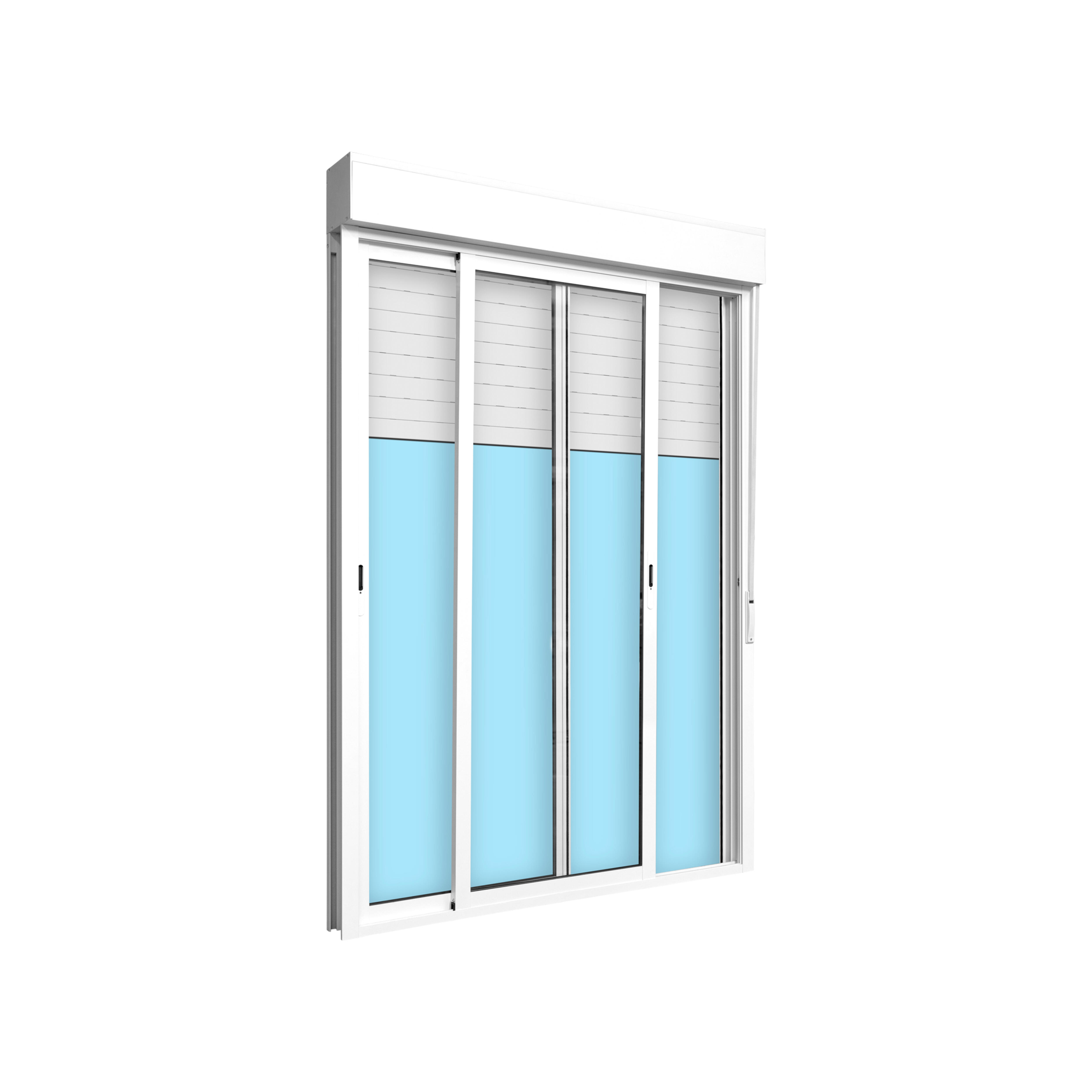 BALCONERA ALUMINIO CORREDERA CON PERSIANA  BLANCA 150X218CM - 3