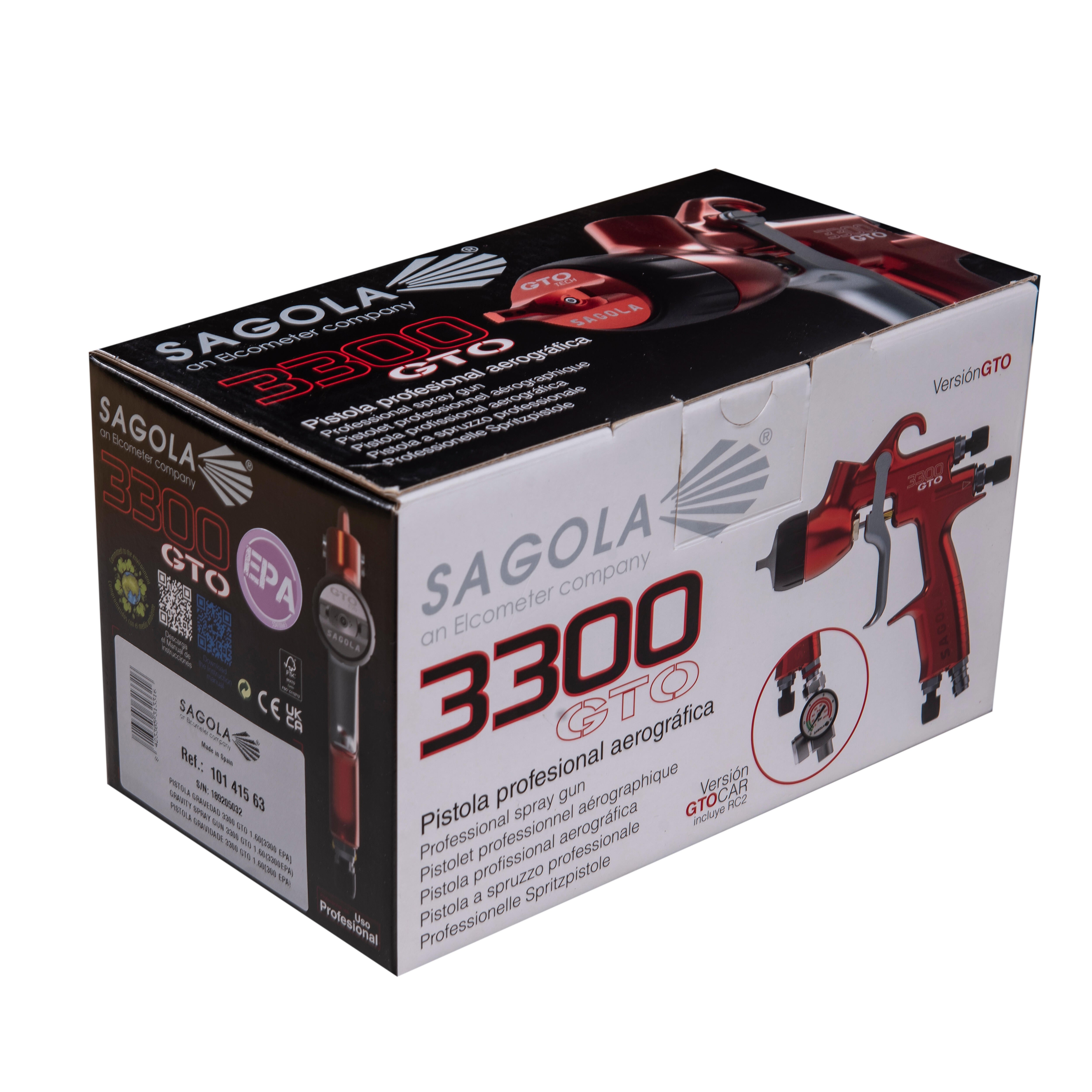 PISTOLA PARA PINTAR CON COMPRESOR SAGOLA 3300 GTO - 12