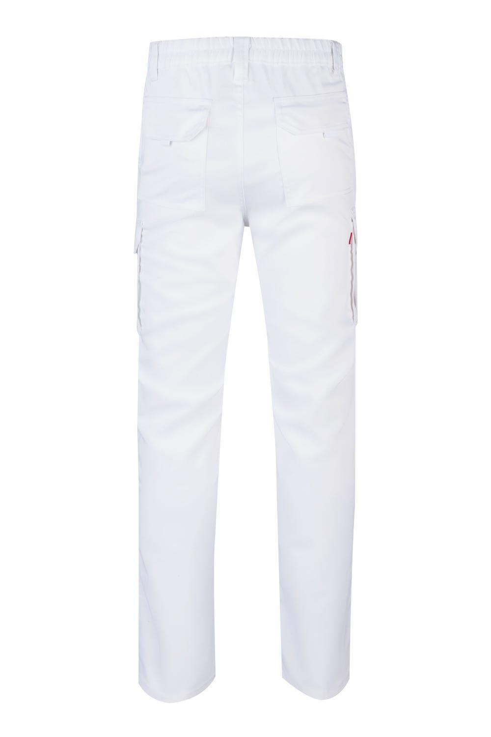 PANTALON DE TRABAJO MULTIBOLSILLOS ELÁSTICO BLANCO TALLA 48 VELILLA 103002S - 2