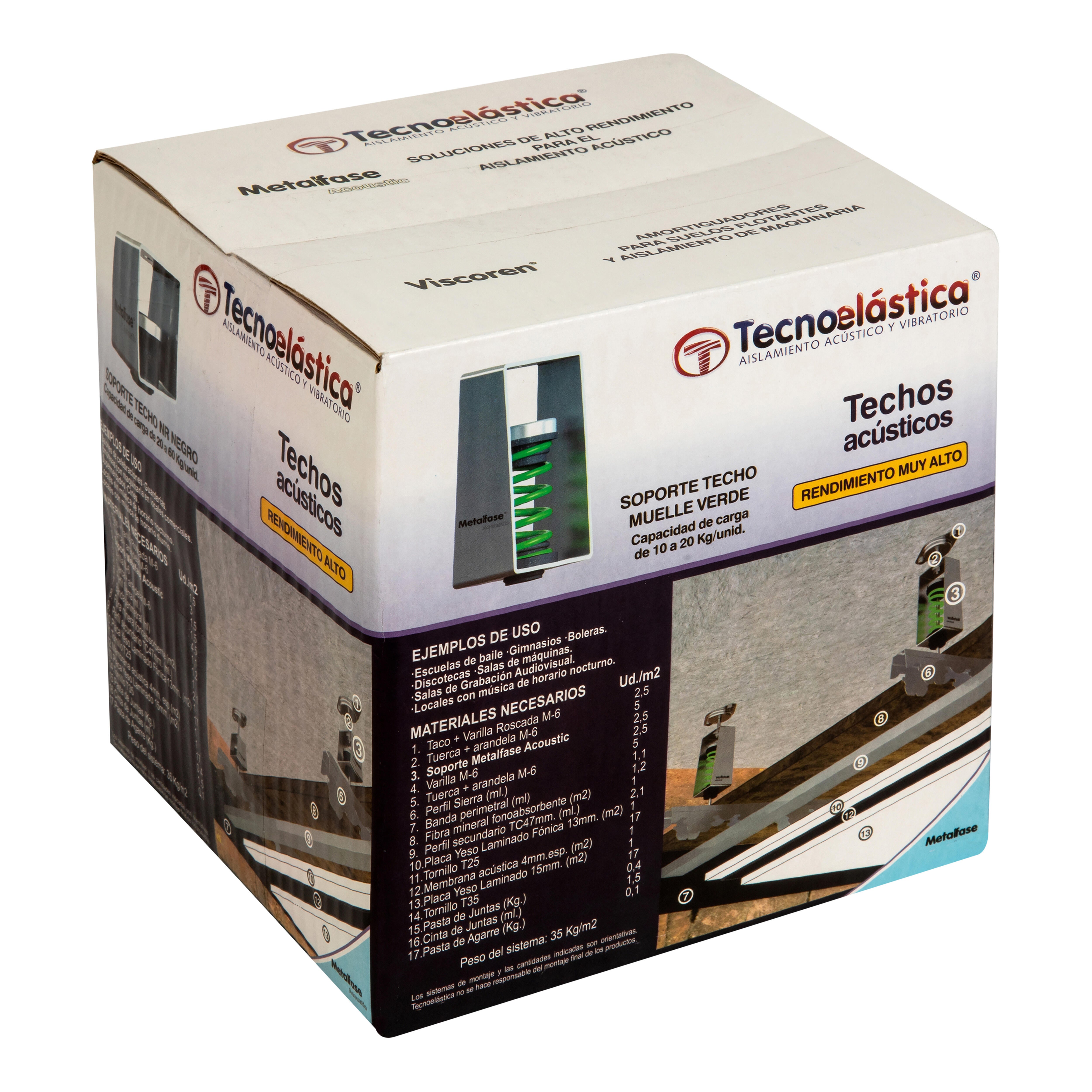 SUSPENSIÓN AMORTIGUADOR CON MUELLE PARA SUSPENSIÓN DE TECHOS CON VARILLA 10-20 KG 16 UDS - 3