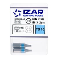 PUNTAS PARA ATORNILLADOR TORX  PTS10 CORTA L25 IZAR 2 UDS - 3