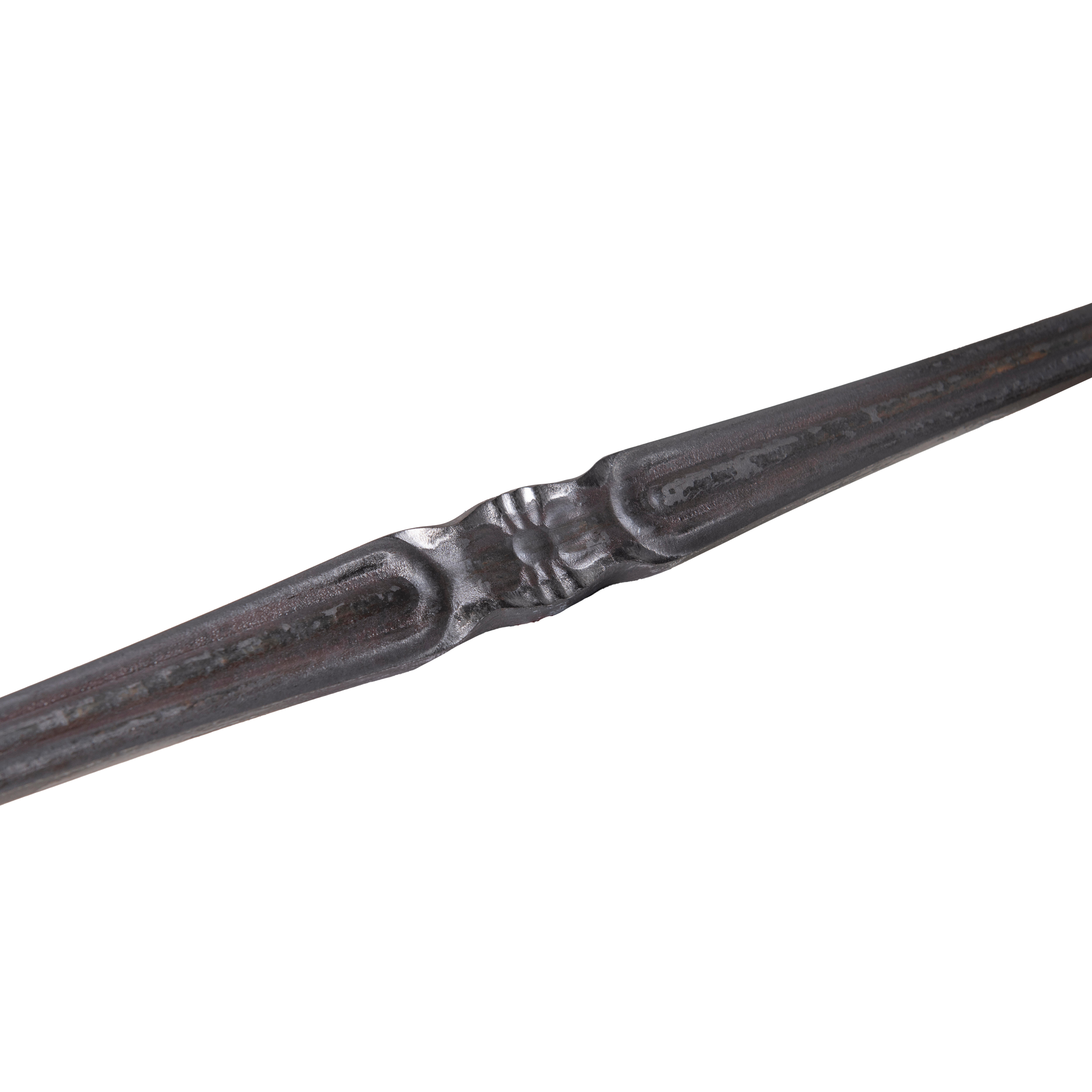 BARRA DE HIERRO FORJADO ESPIGA Y FLOR CENTRAL 14X14MM 1M - 5