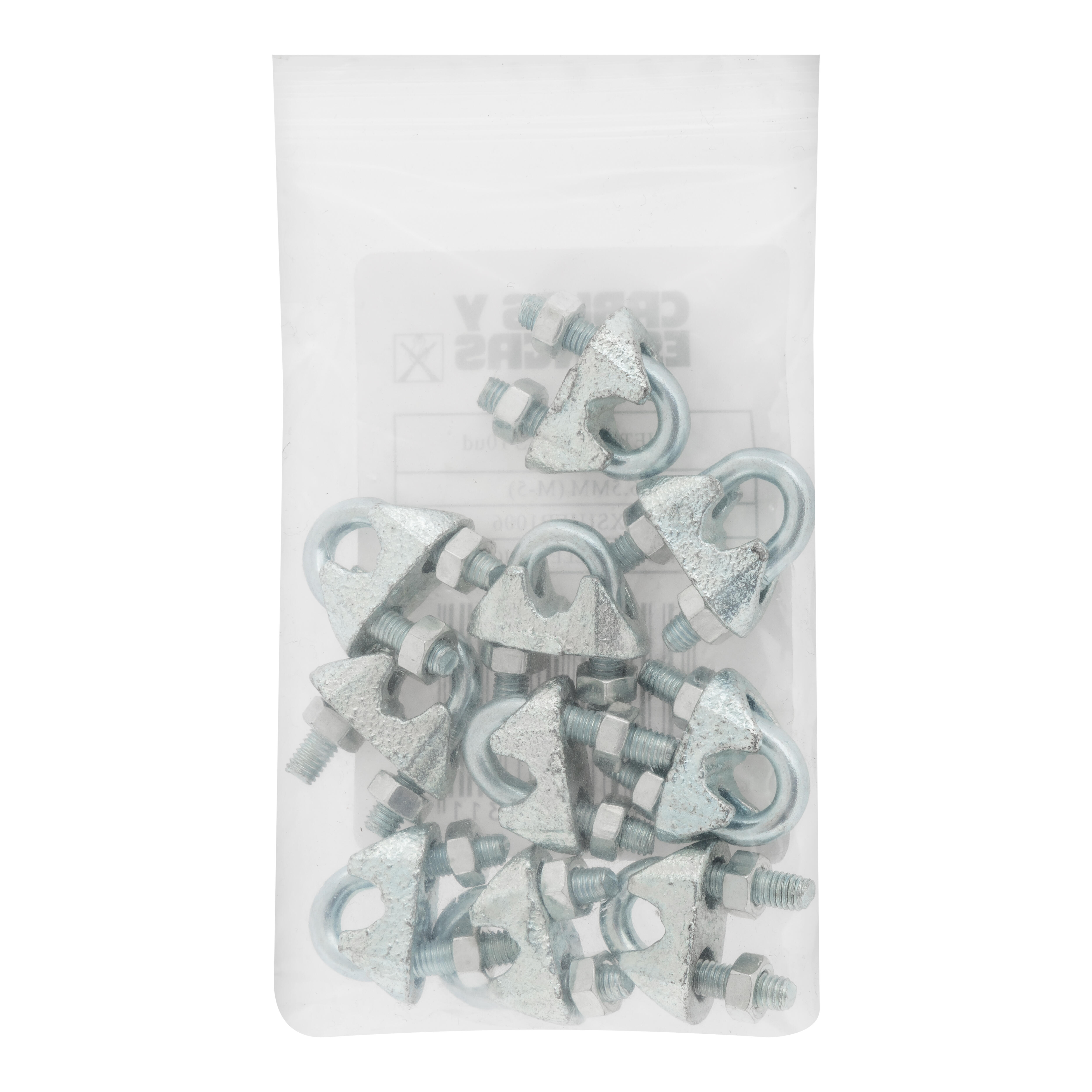 SUJETACABLE ESTRIBO DIN 741 GALVANIZADO 6.5 MM. 10 UDS - 2