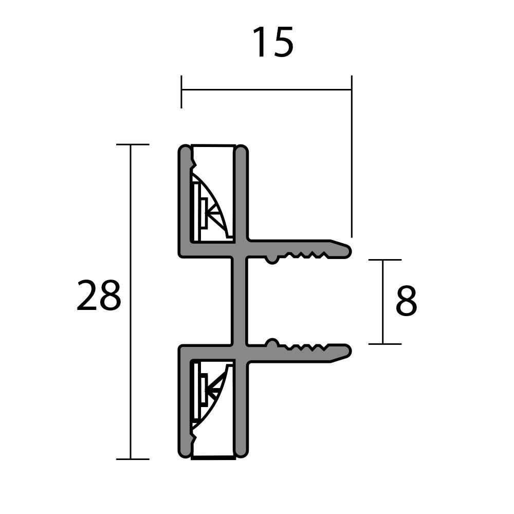 PERFIL LED 55CM BALDA CRISTAL - 2