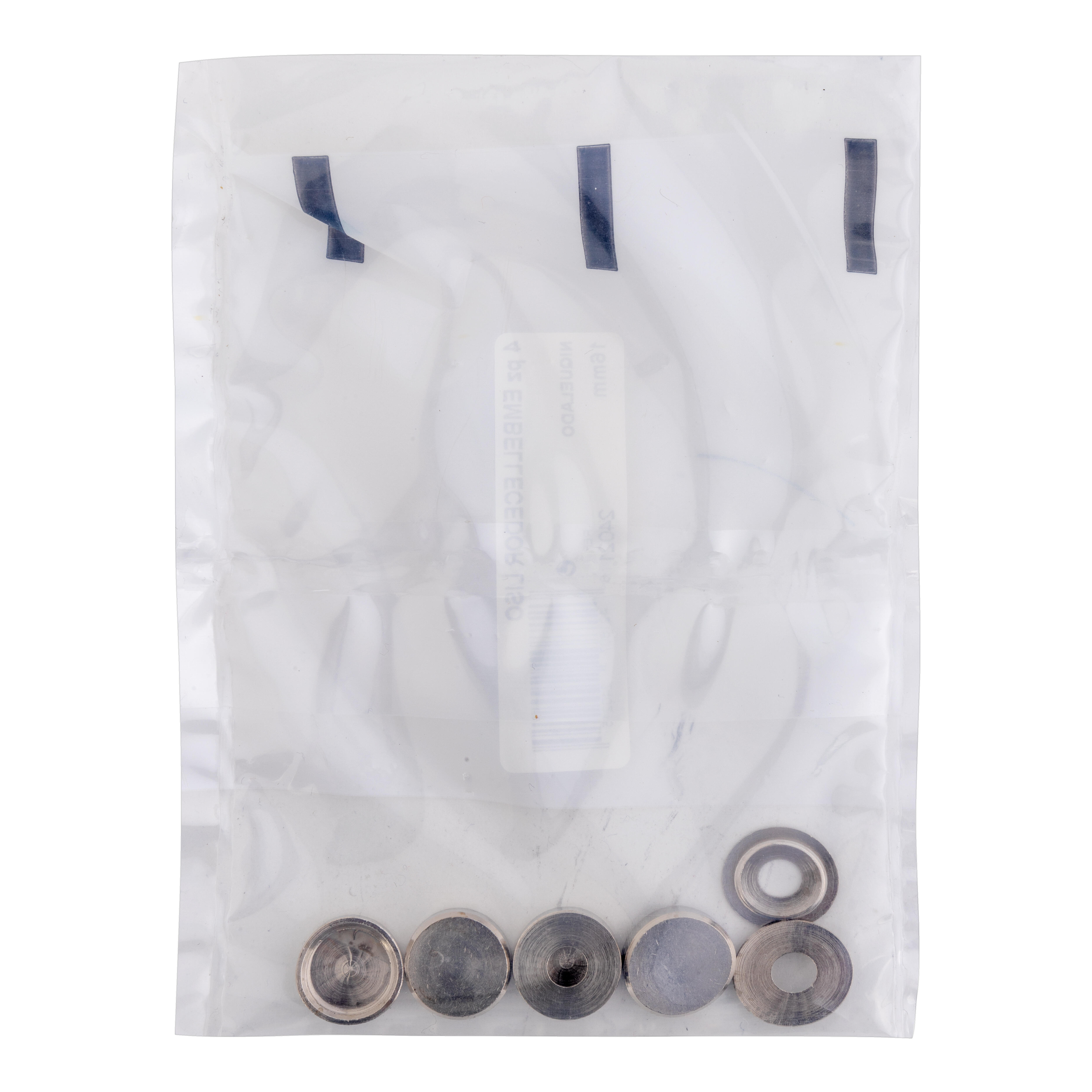 EMBELLECEDOR LISO TORNILLO  16 MM NIQUELADO. 4 UDS - 2