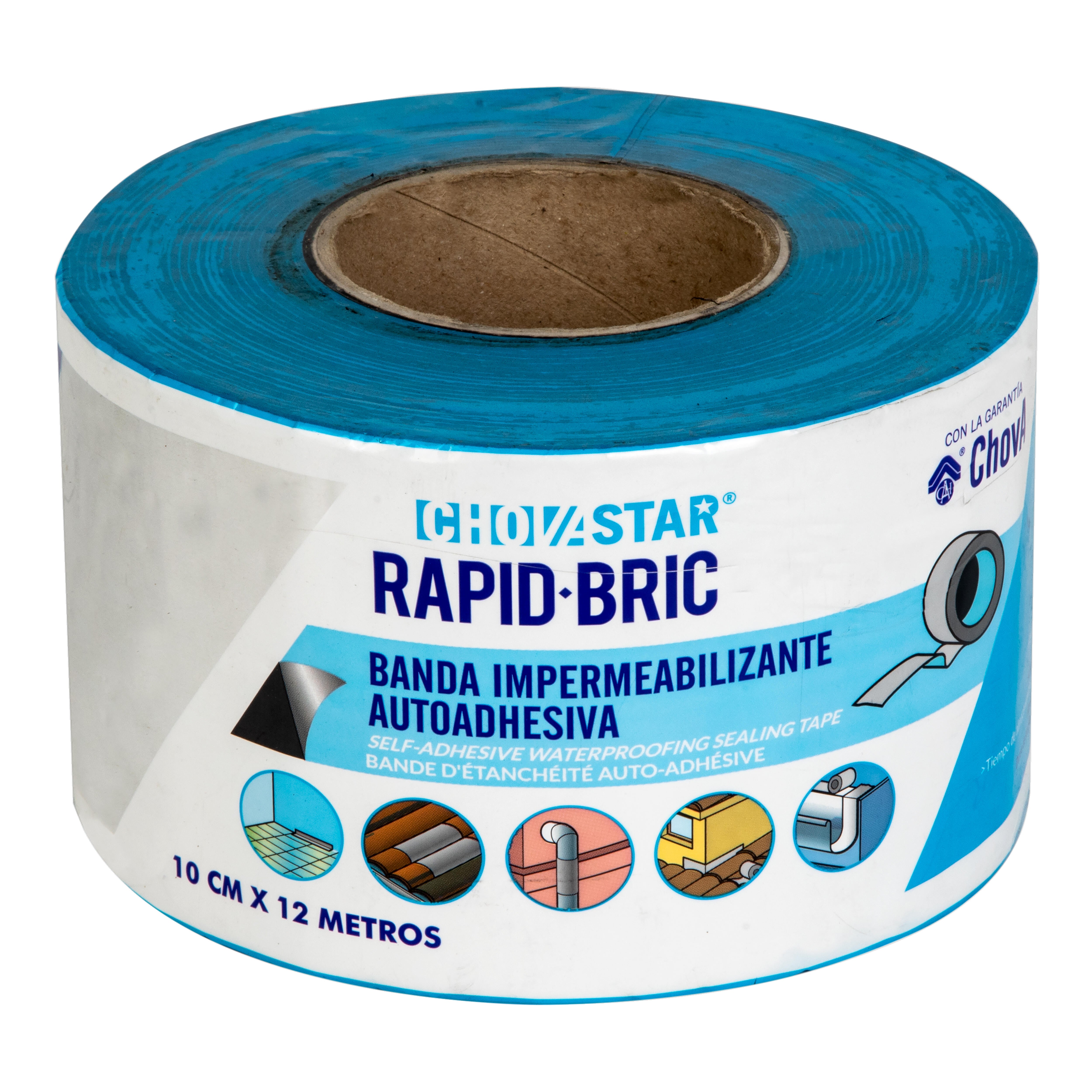 BANDA AUTOADHESIVA BETÚN ELASTÓMERO RAPID BRIC ALUMINIO 10 CM 12 M - 4