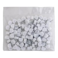 PORTAESTANTE SEMICIRCULAR DE ATORNILLAR 13 MM BLANCO. 100 UDS - 2