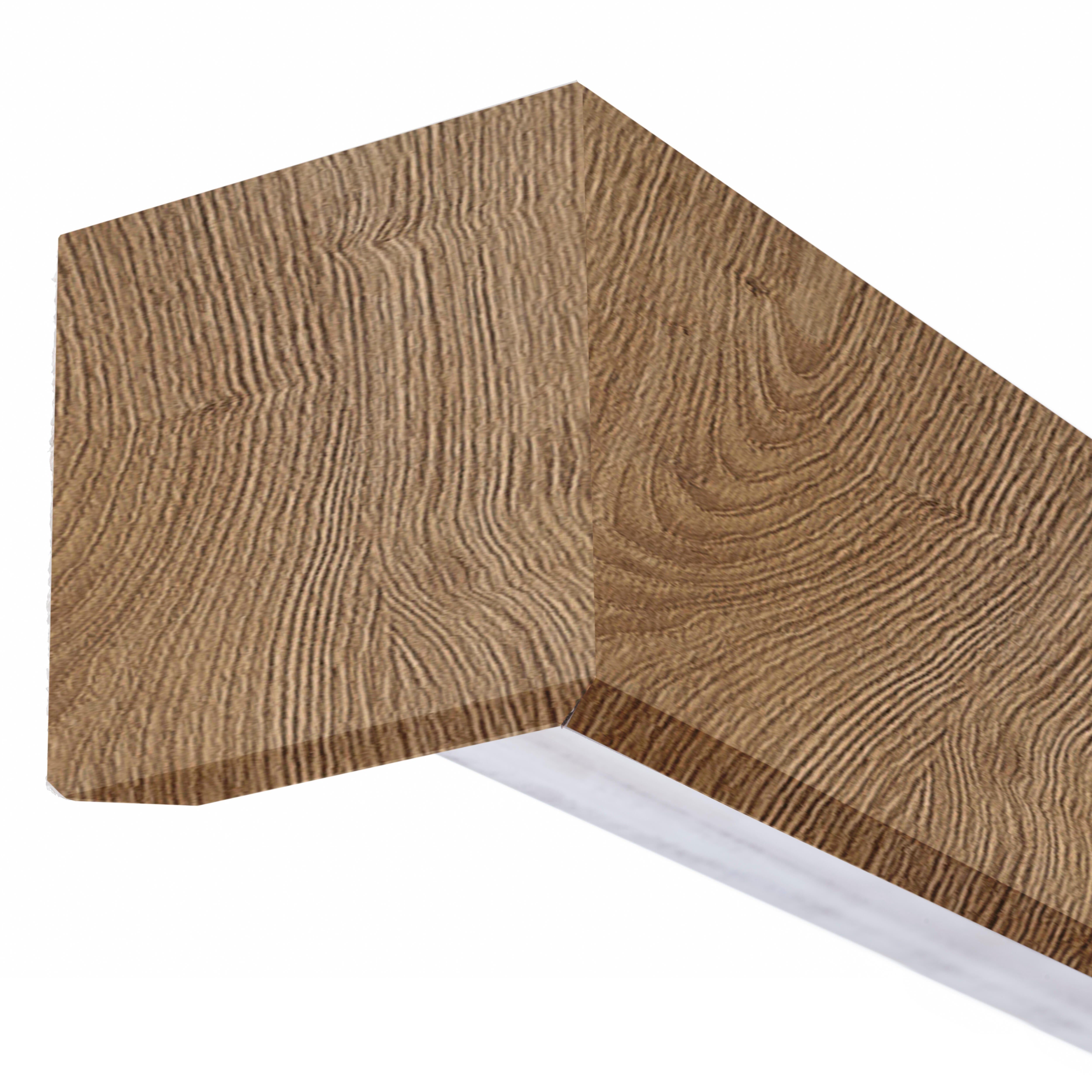 KIT RAIL + EMBELLECEDOR PUERTA CORREDERA ACABADO VINILO CASTAÑO - 2