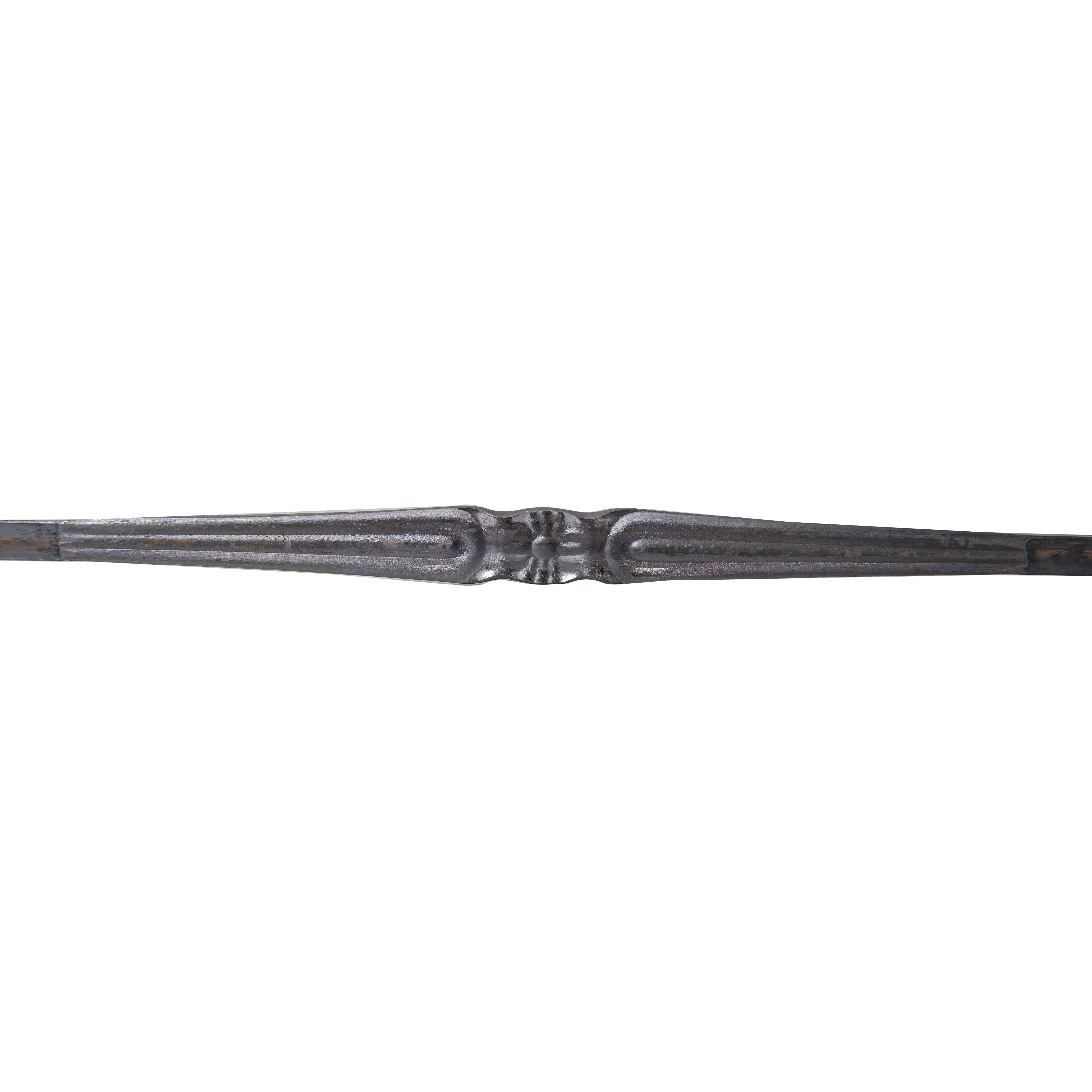 BARRA DE HIERRO FORJADO ESPIGA Y FLOR CENTRAL 14X14MM 1M - 4