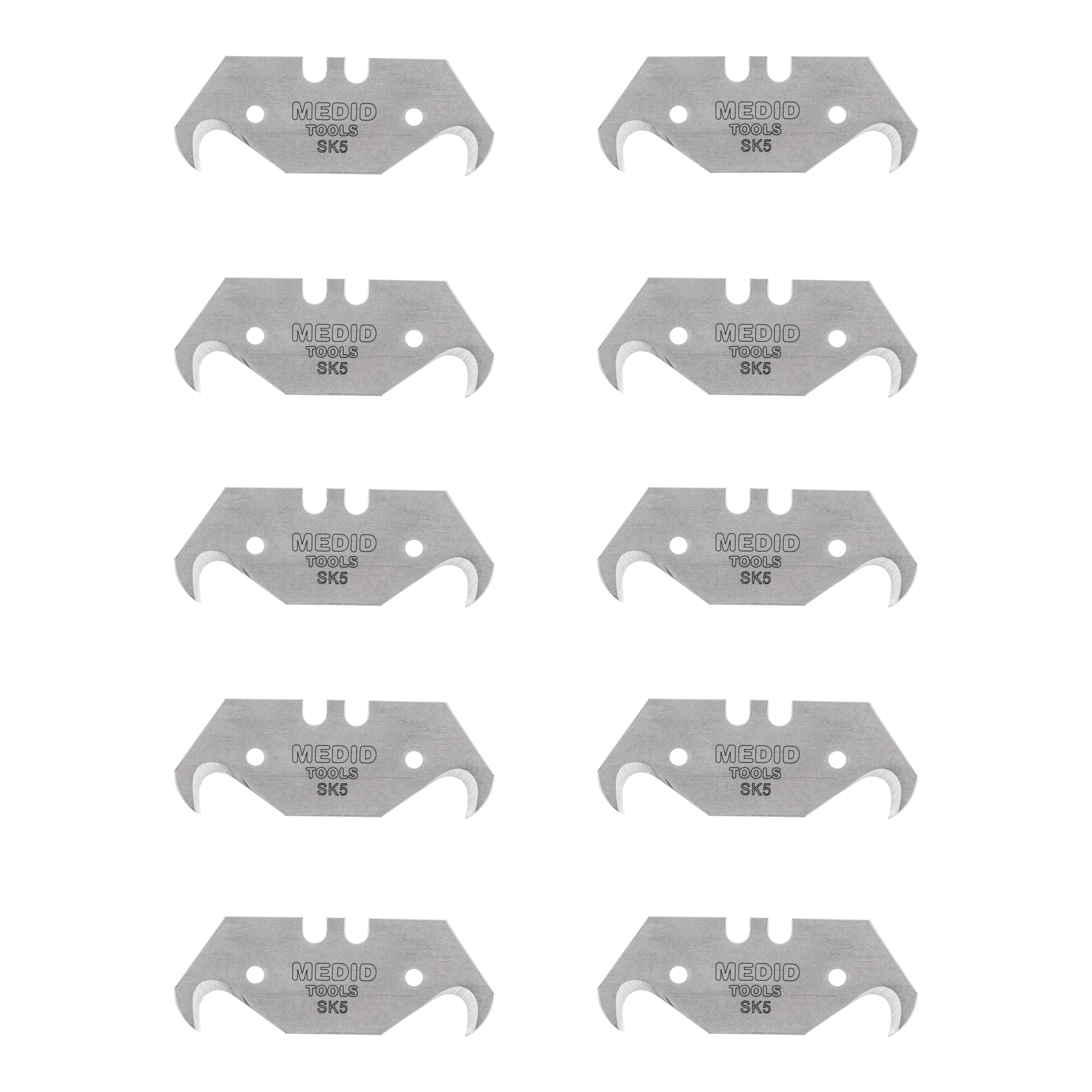 10 CUCHILLAS CUTTER PICO DE LORO 18MM MEDID - 2