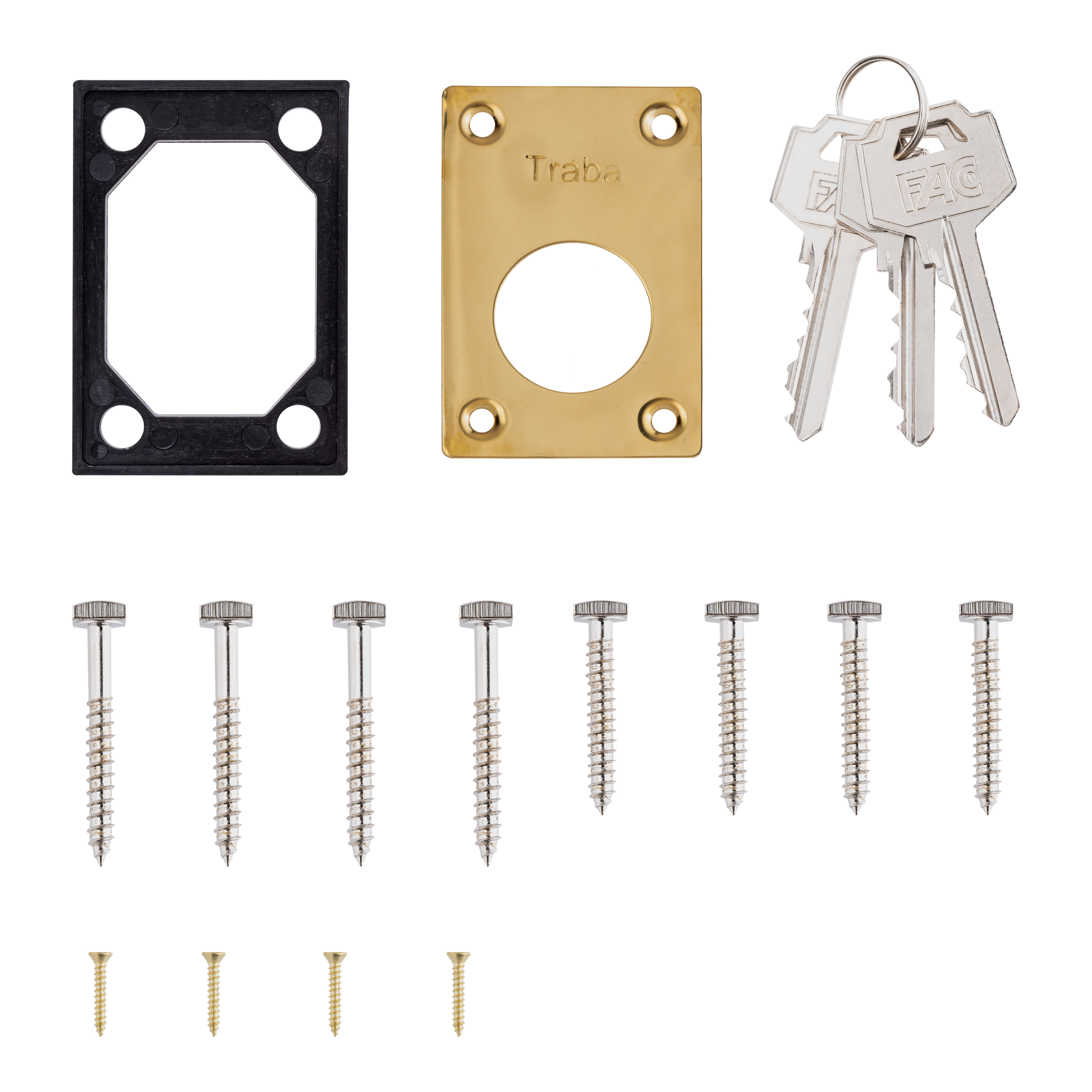 CERROJO PUERTA DE SEGURIDAD PARA INTERIOR Y EXTERIOR 3 LLAVES TRABA - 2