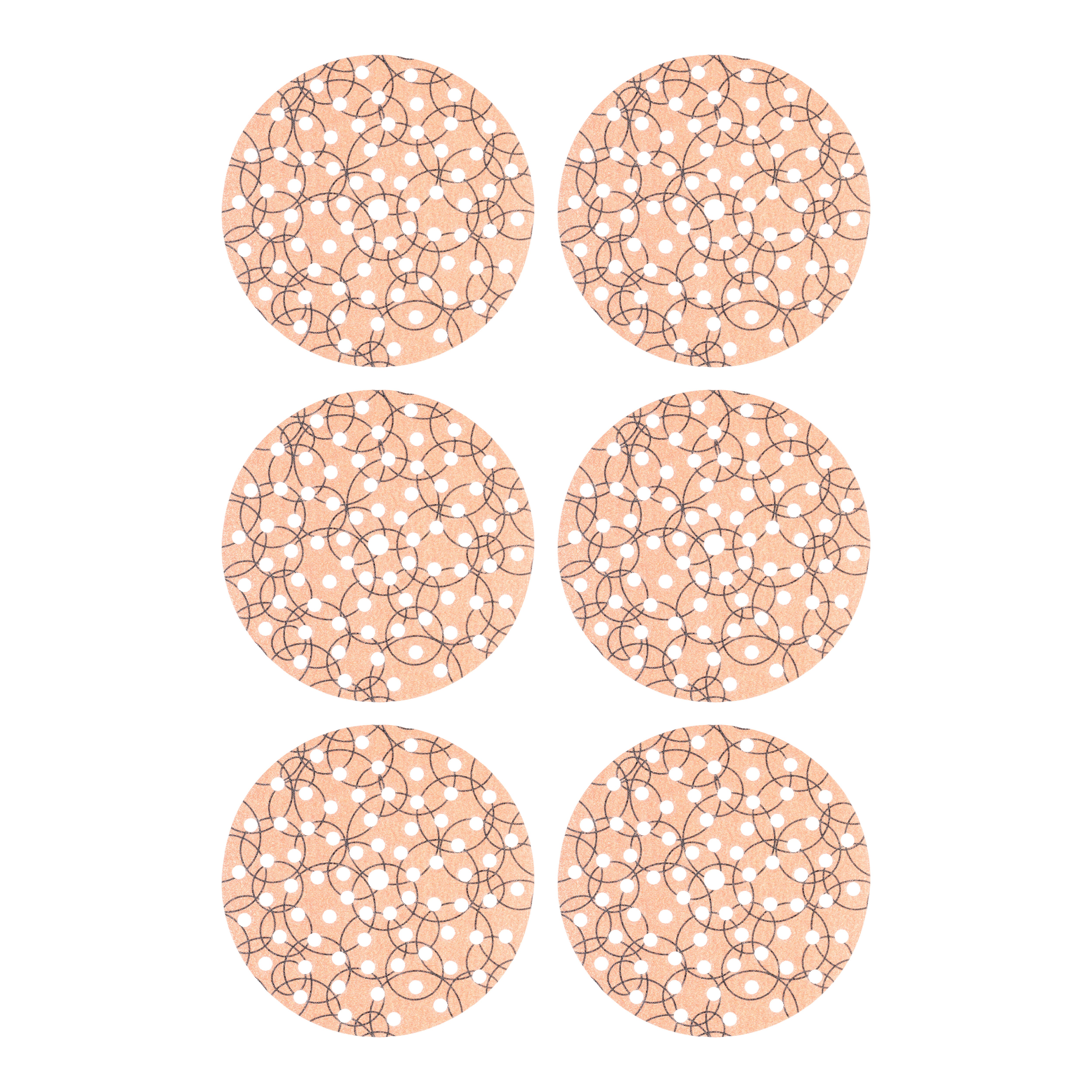 6 DISCOS DE LIJA 180MM MULTIPERFORADOS GRANO 80 - 2