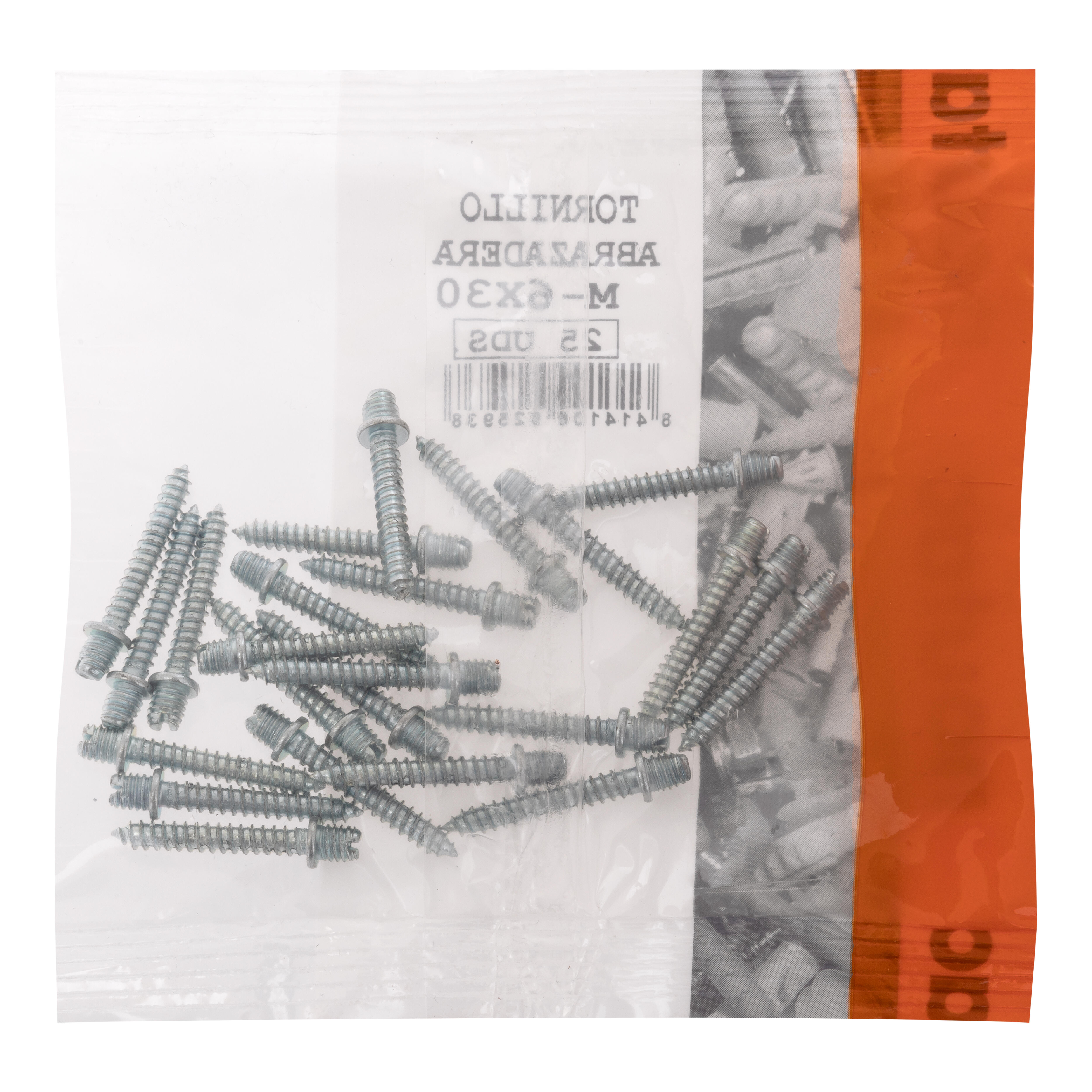 TORNILLO FIJACION  ABRAZADERA 6 X 30  MM. 25 UDS - 2