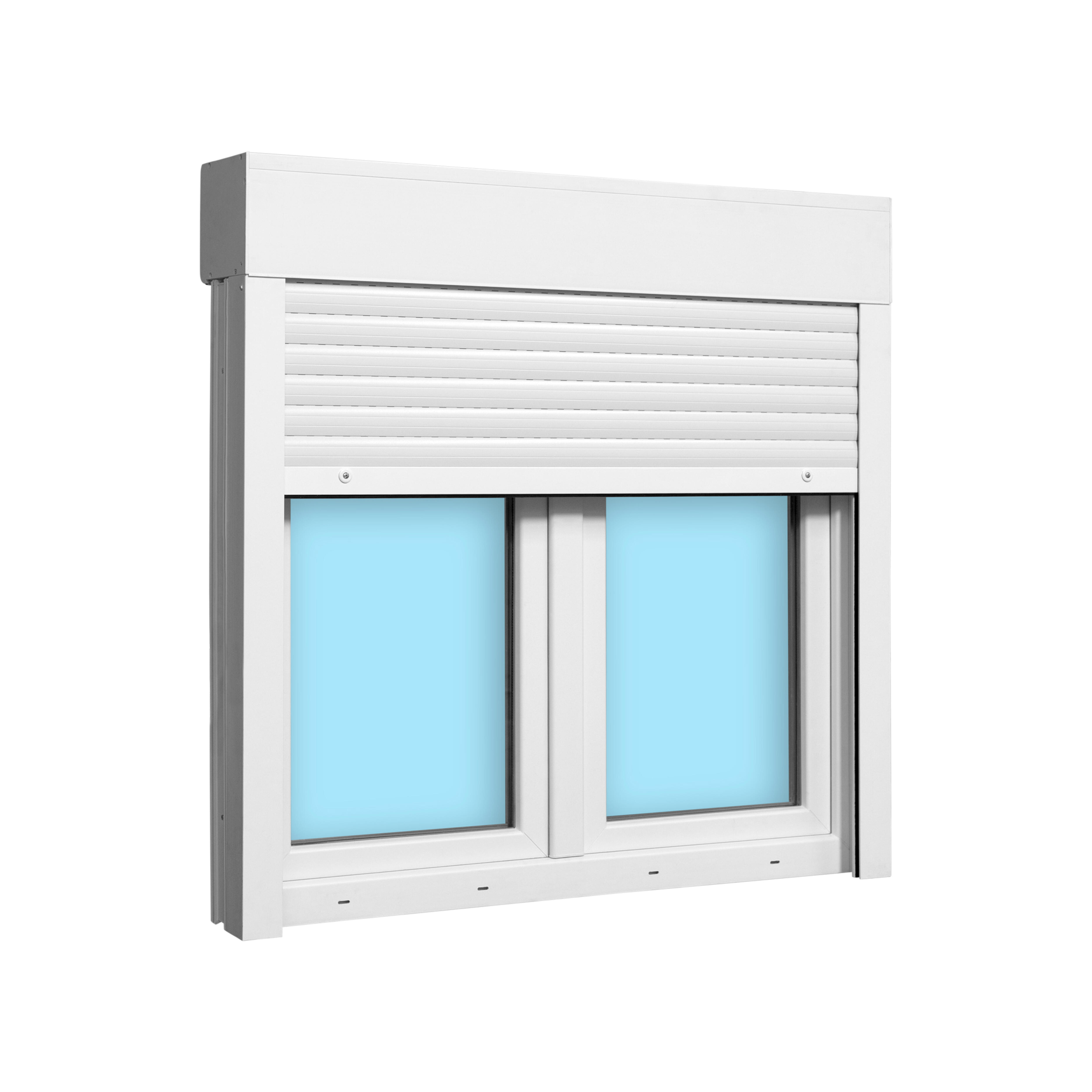 VENTANA PVC OSCILOBATIENTE CON PERSIANA BLANCA 120X118CM - 3