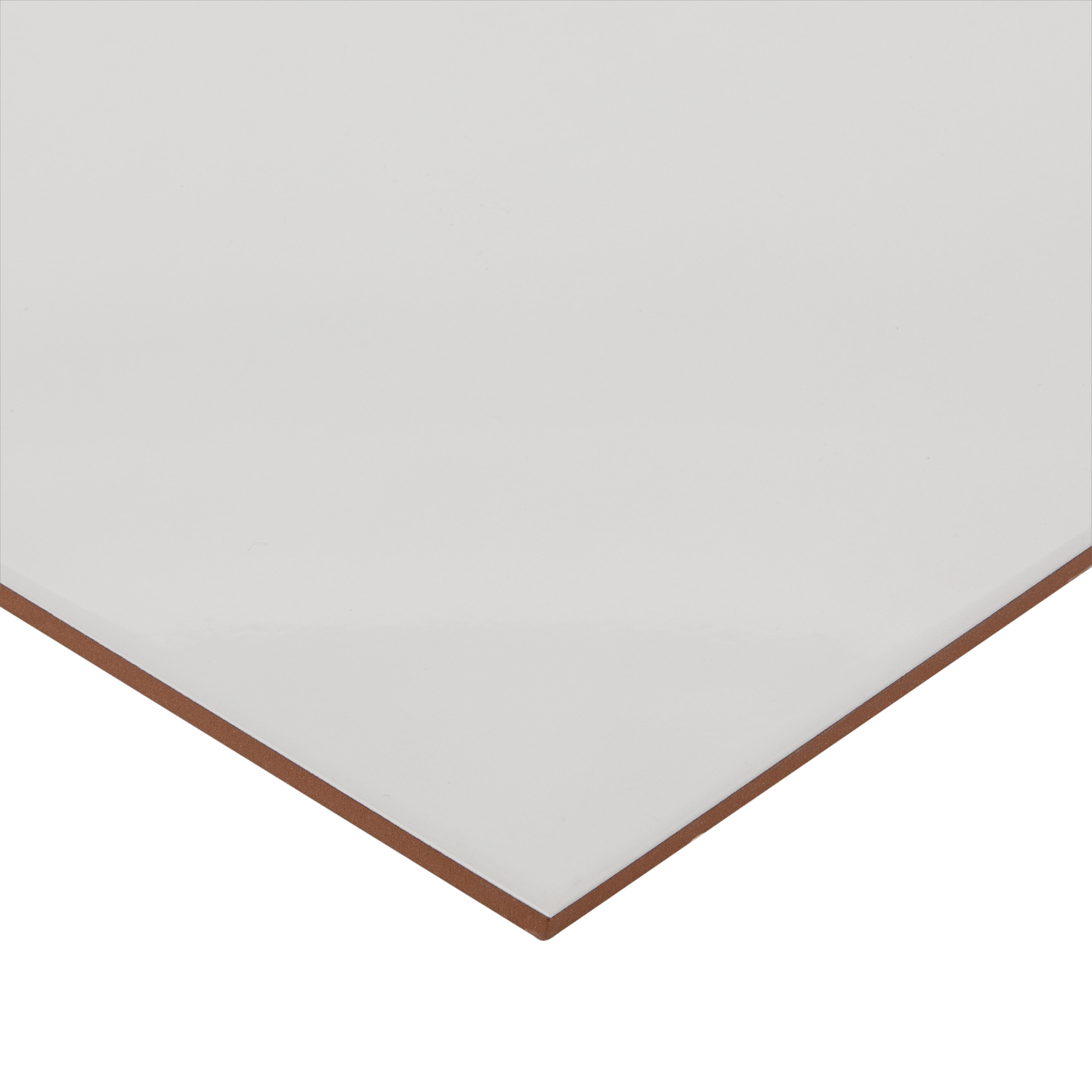 AZULEJO PASTA ROJA 25X40CM BLANCO BRILLO - 3