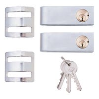 CANDADO DE SEGURIDAD PARA PUERTA BARAJA 115MM DE ACERO CON 3 LLAVES CAYS - 2