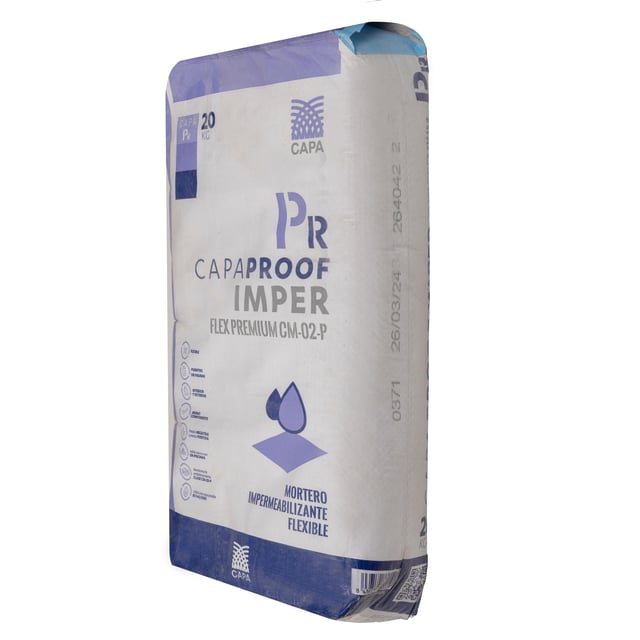 MORTERO IMPERMEABLE  CAPAPROOF FLEX PREMIUM 20KG