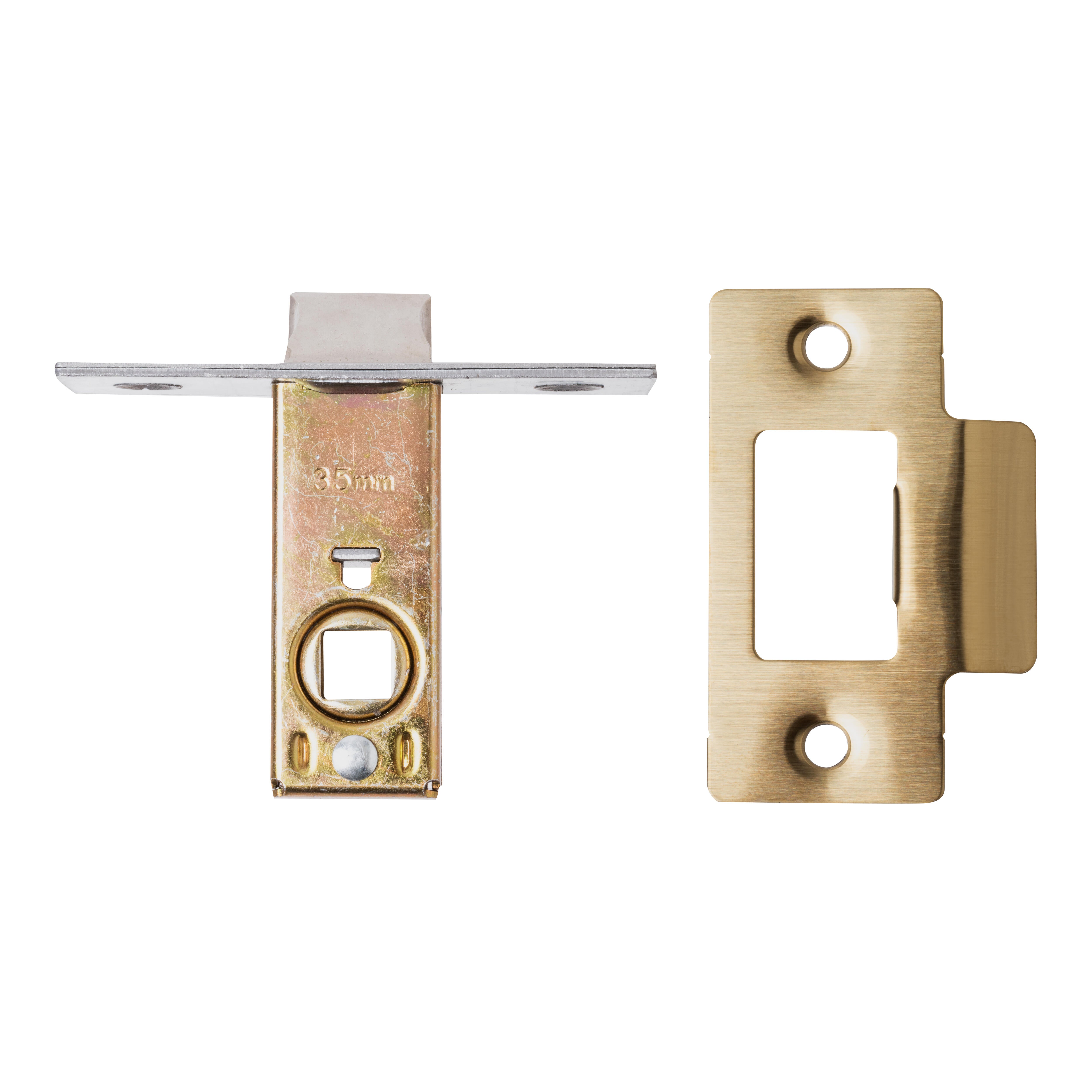 PICAPORTE TUBULAR 35  MM. CANTO RECTO  LATON  - 2