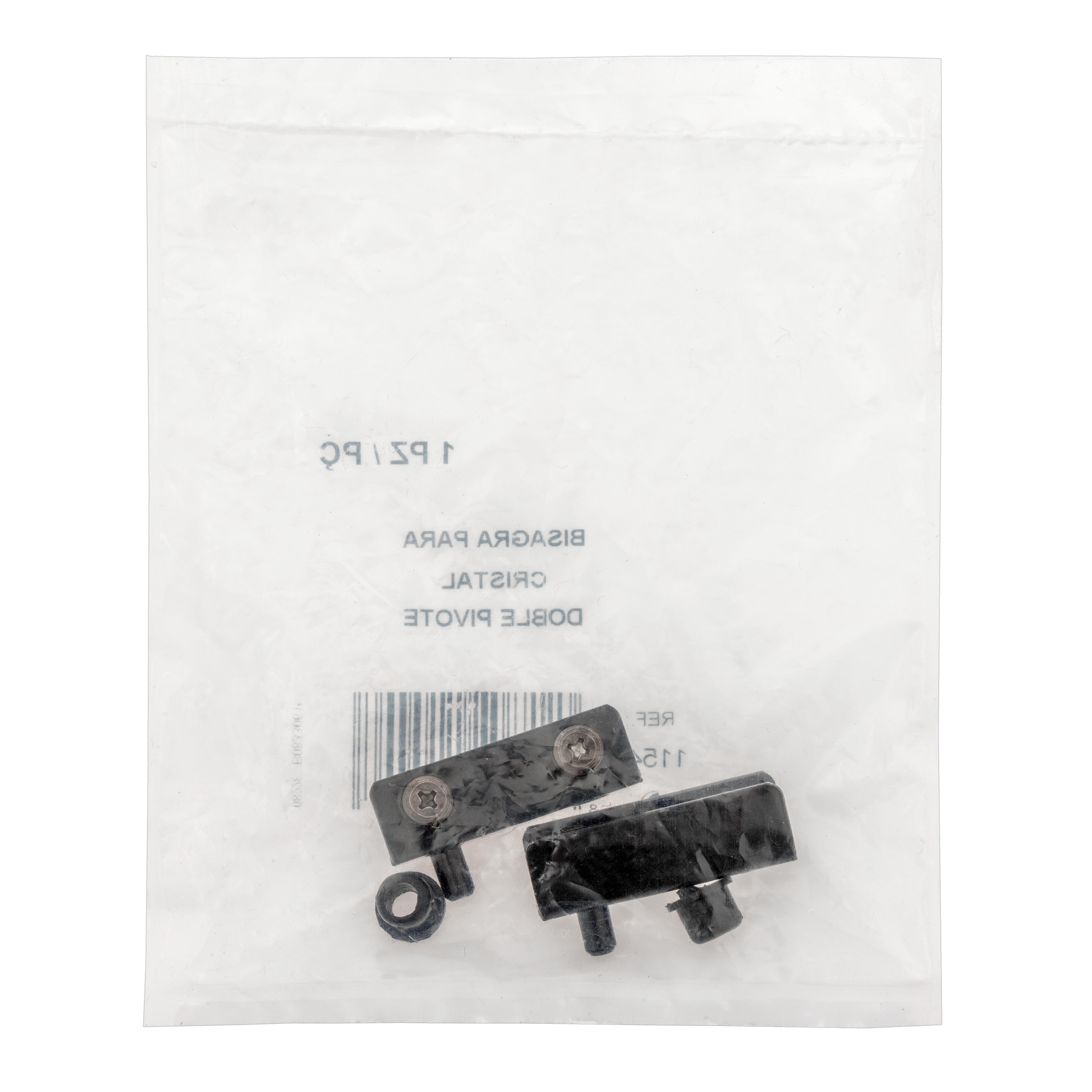 BISAGRA DOBLE PIVOTE PARA PUERTA DE CRISTAL - 2