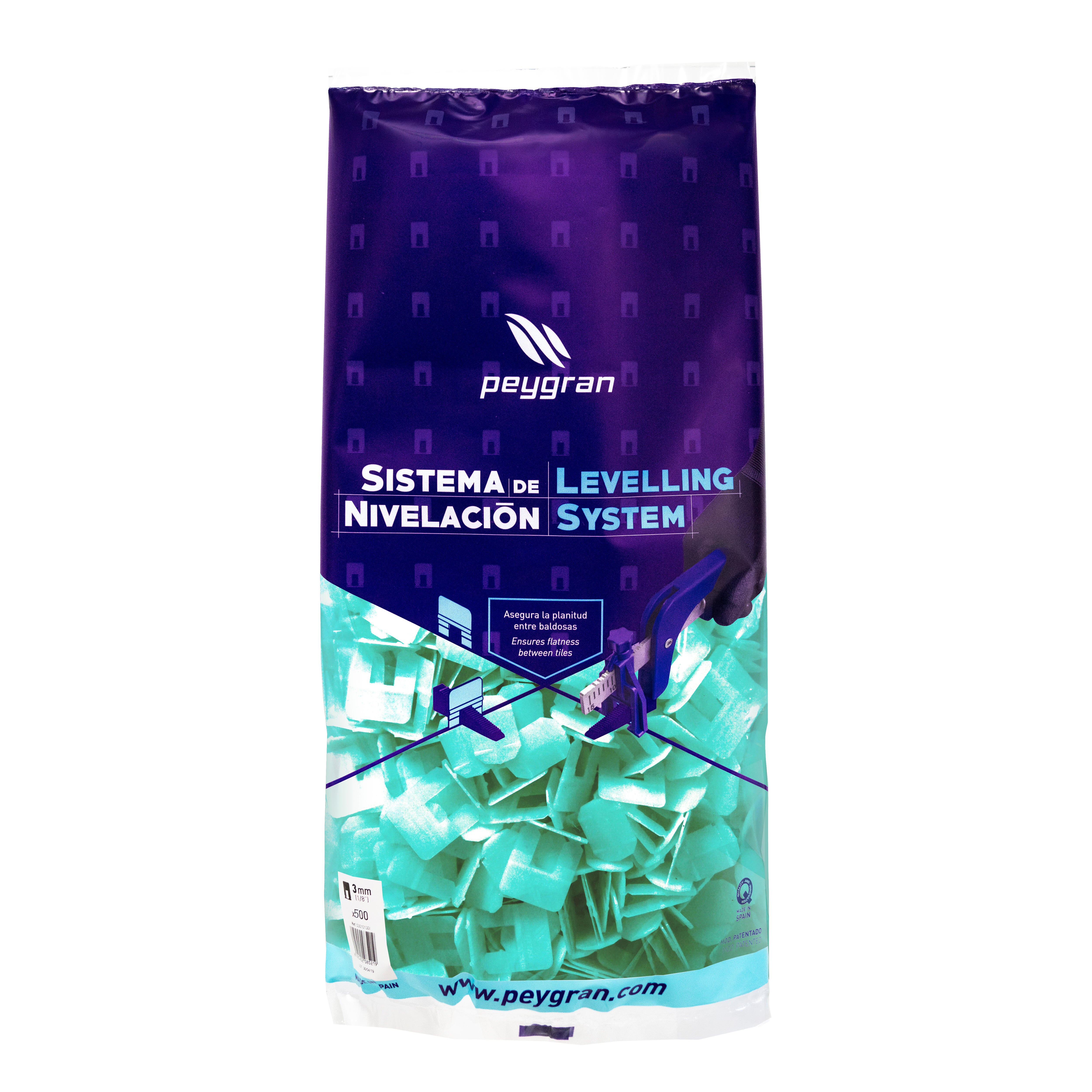 CALZO JUNTA CERAMICA 3MM SISTEMA ALICATE PEYGRAN. BOLSA 500 PIEZAS - 2