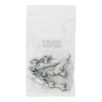 SUJETACABLE PLANO DOBLE  GALVANIZADO 2 MM. 8 UDS - 2