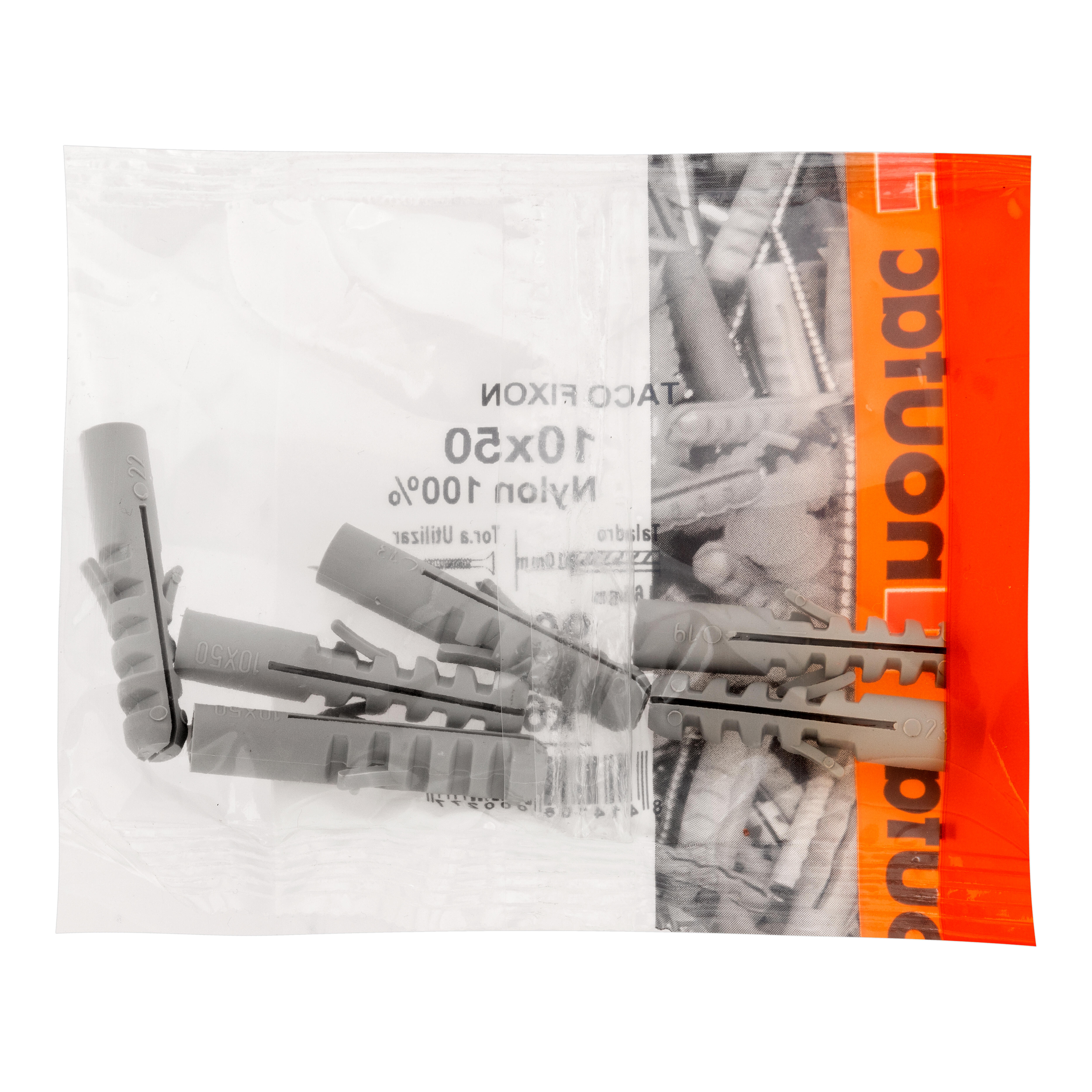 TACO NYLON 10 X 50  MM. 6 UDS. - 2