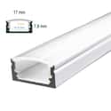 PERFIL TIRA LED DE SUPERFICIE ALUMINIO BLANCO 17X8MM 2M - 2