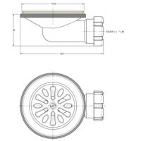 VÁLVULA PLATO DE DUCHA 115MM-1 1/2
