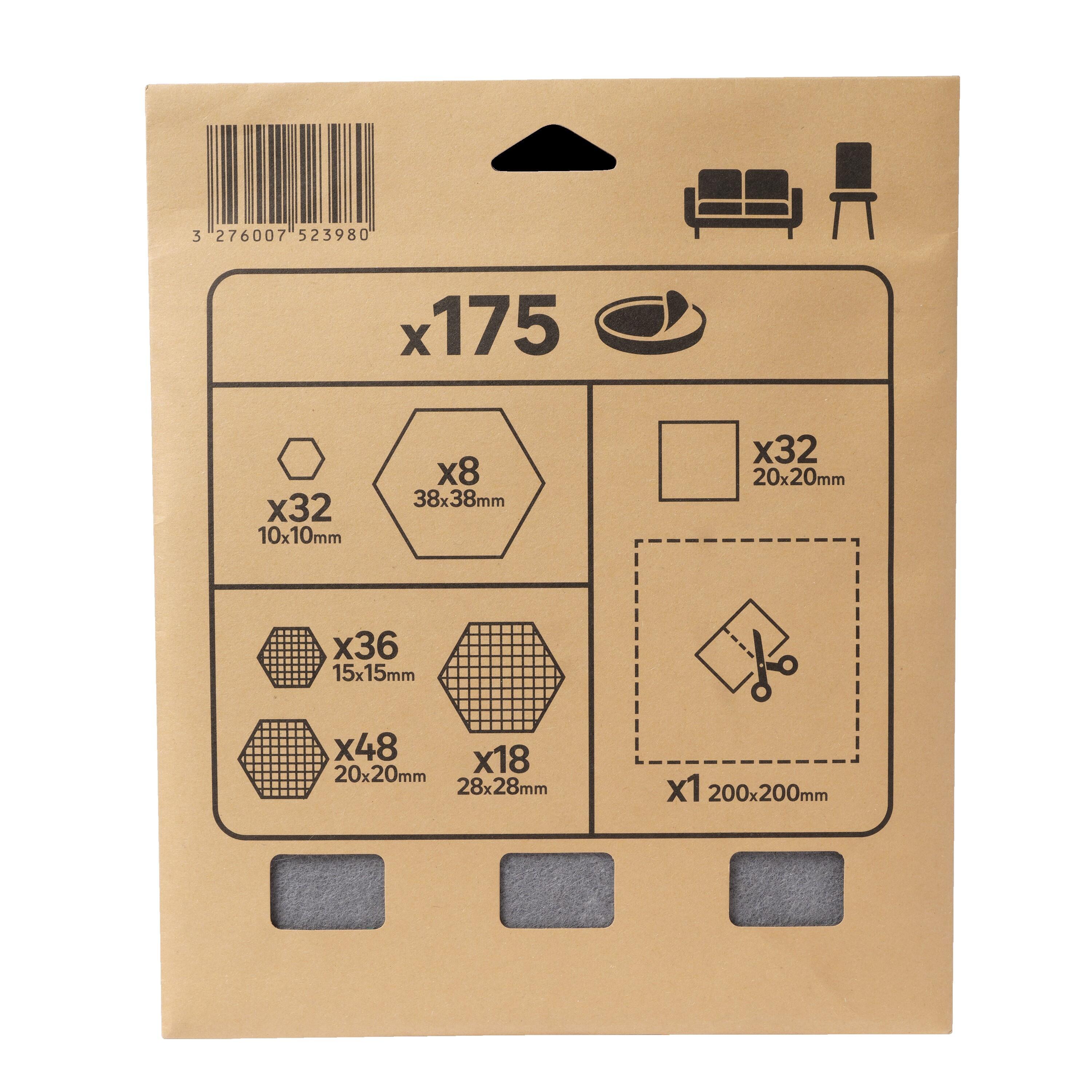 FIELTRO ADHESIVO 2MM GRIS 175UDS - 2