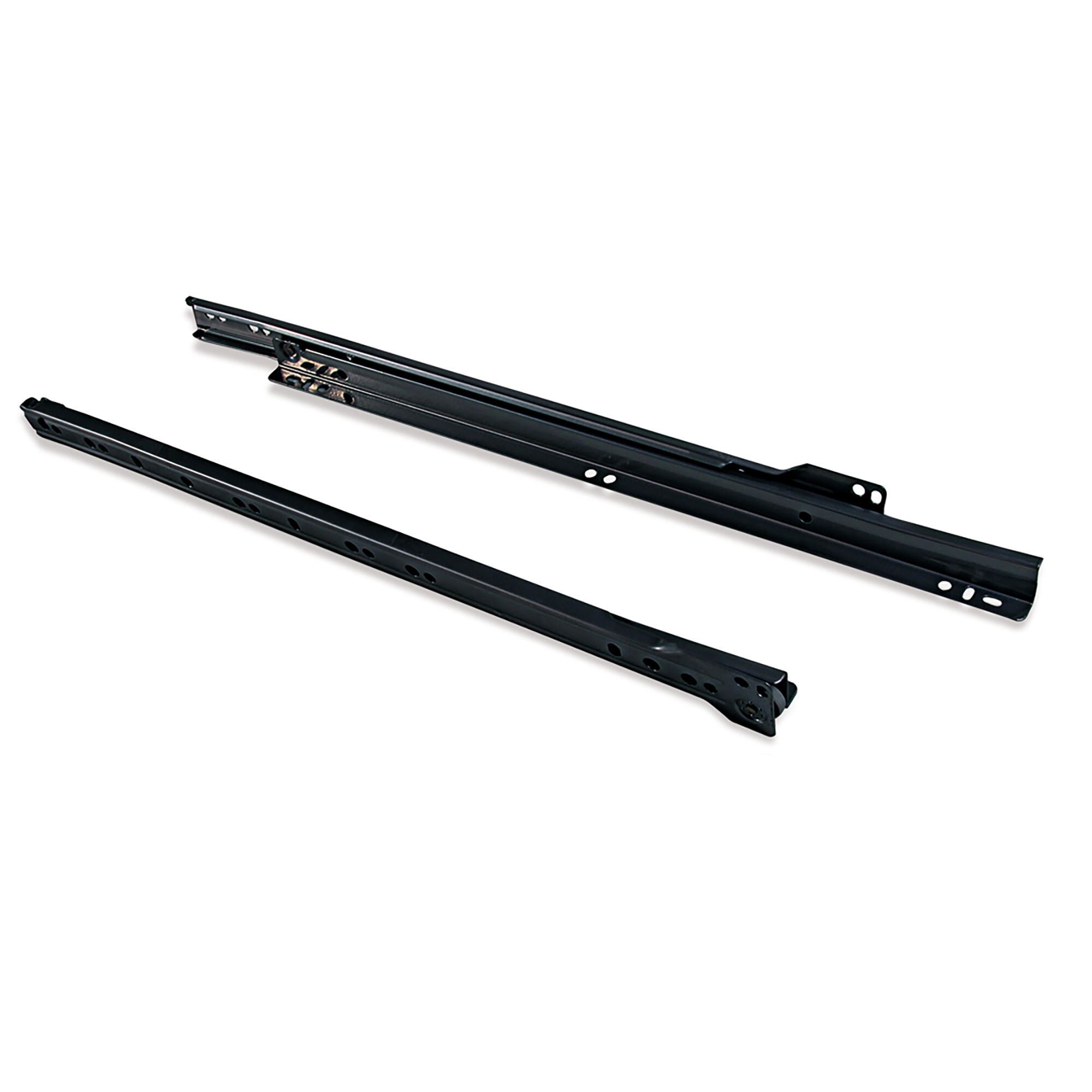 GUÍA PARA CAJÓN 50CM NEGRA FIJACION LATERAL - 2