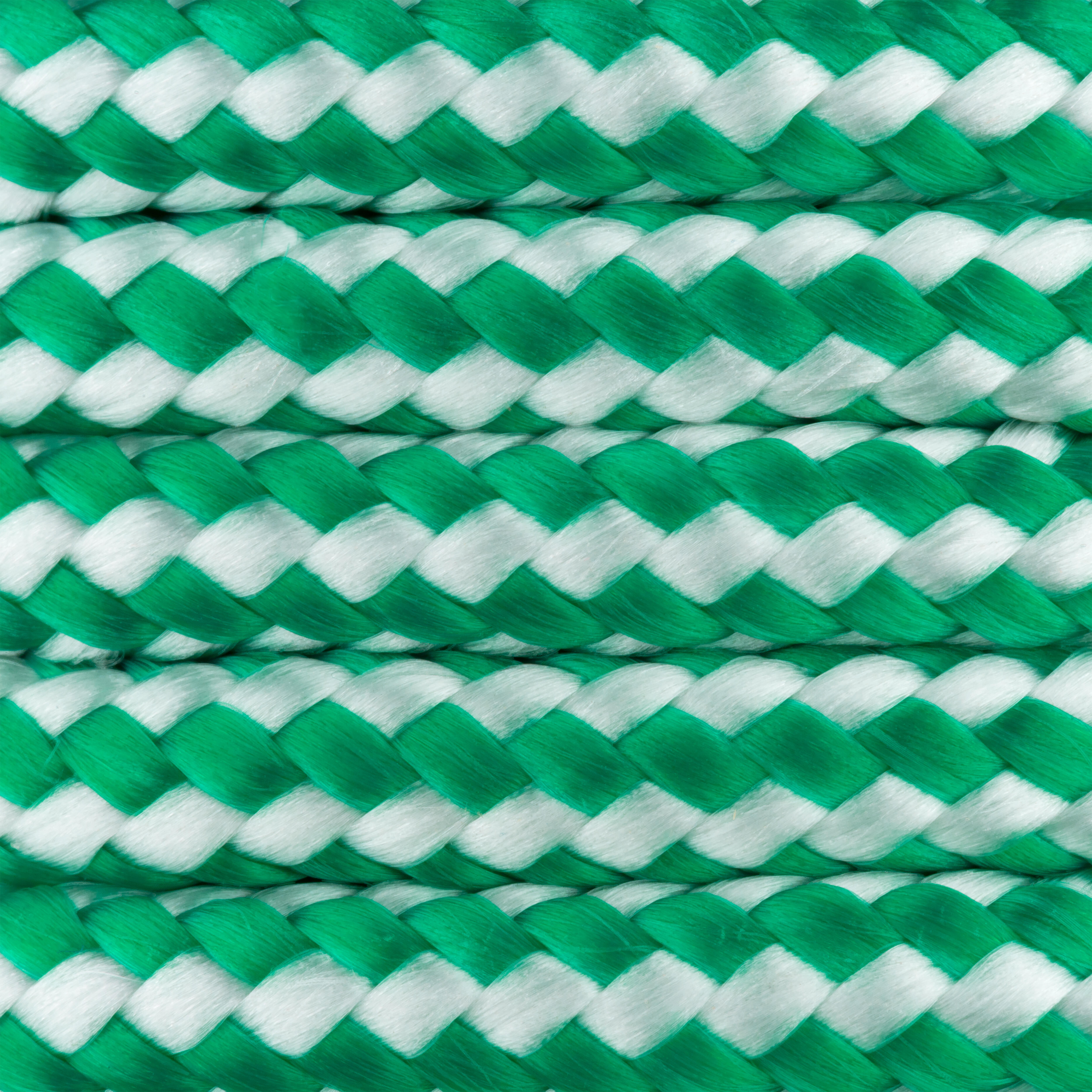 CORDON POLIPROPILENO 4  MM. 10 M BLANCO  Y VERDE ROMBULL - 2