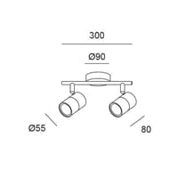 FOCO 2 LUCES CLOC IP20 - 2