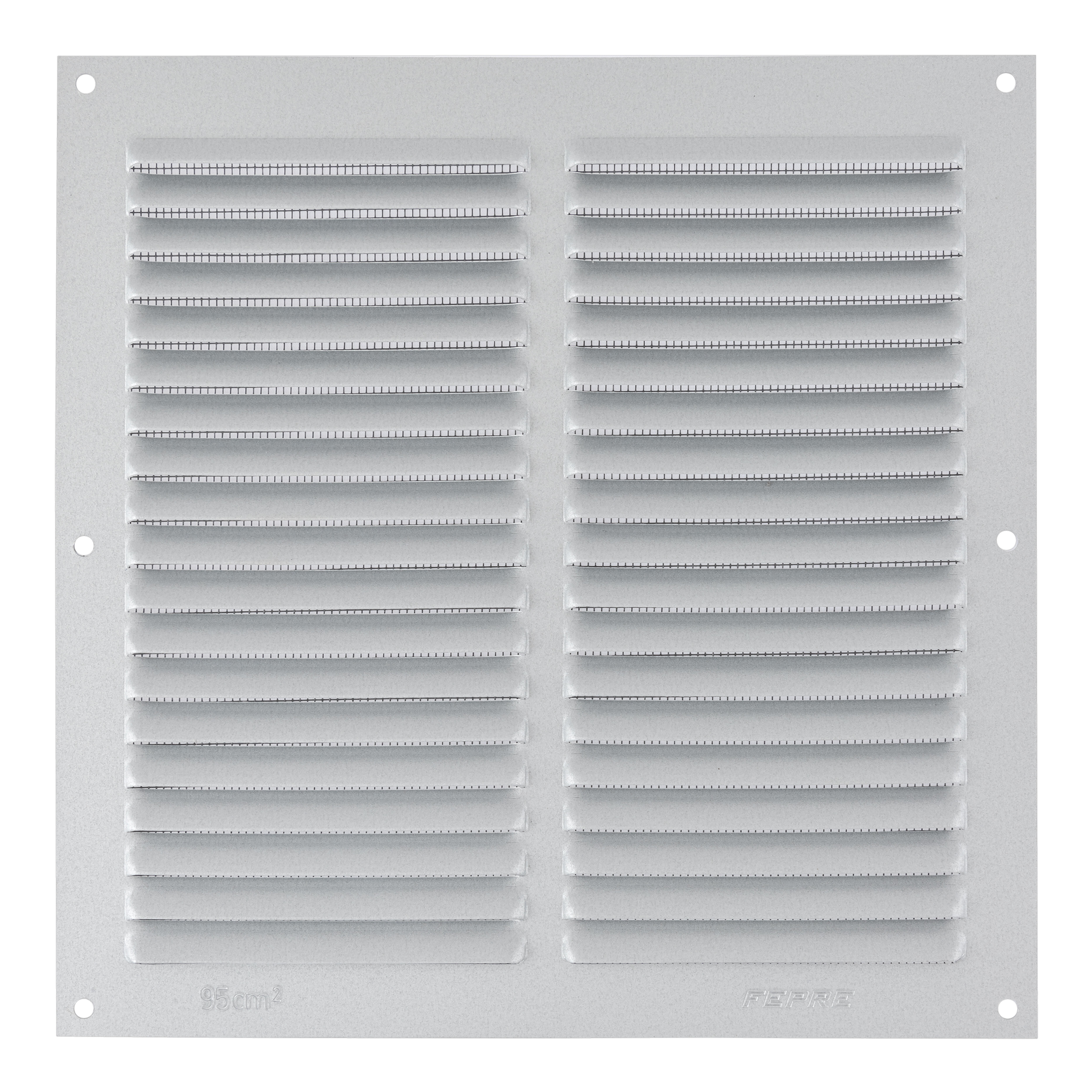 REJILLA DE VENTILACION CON MOSQUITERA SOBREPONER ALUMINIO BRUTO 20 X 20 CM. ESPESOR 0.8  MM - 2