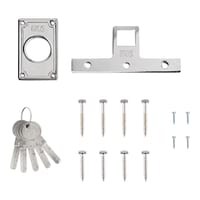 CERROJO PUERTA DE SEGURIDAD ANTIBUMPING INTERIOR Y EXTERIOR NIQUELADO 5 LLAVES FAC - 3