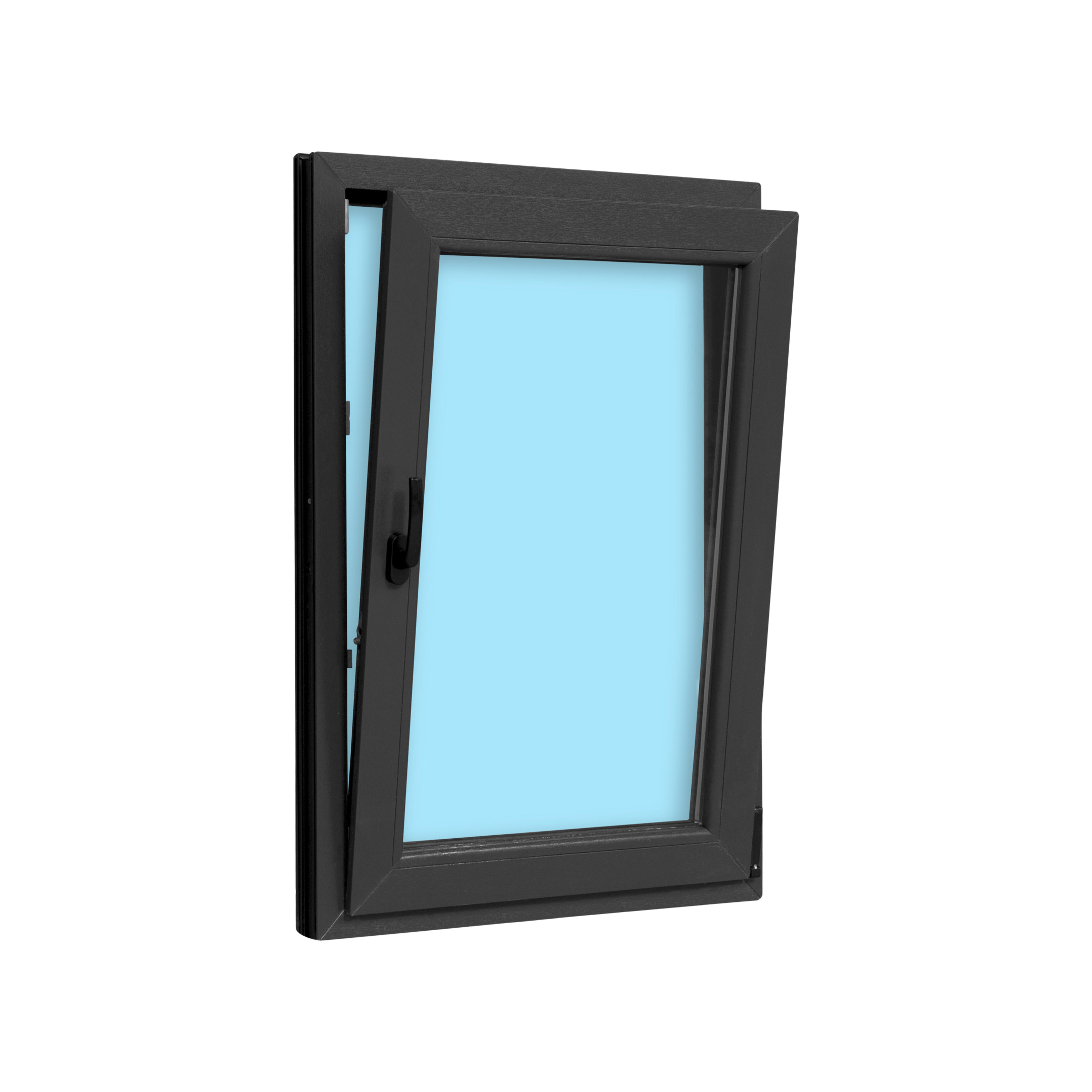 VENTANA PVC  OSCILOBATIENTE GRIS GRAFITO 70X100CM - 4