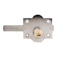 CERROJO PUERTA DE SEGURIDAD ANTIBUMPING INTERIOR Y EXTERIOR NIQUELADO 5 LLAVES FAC - 2