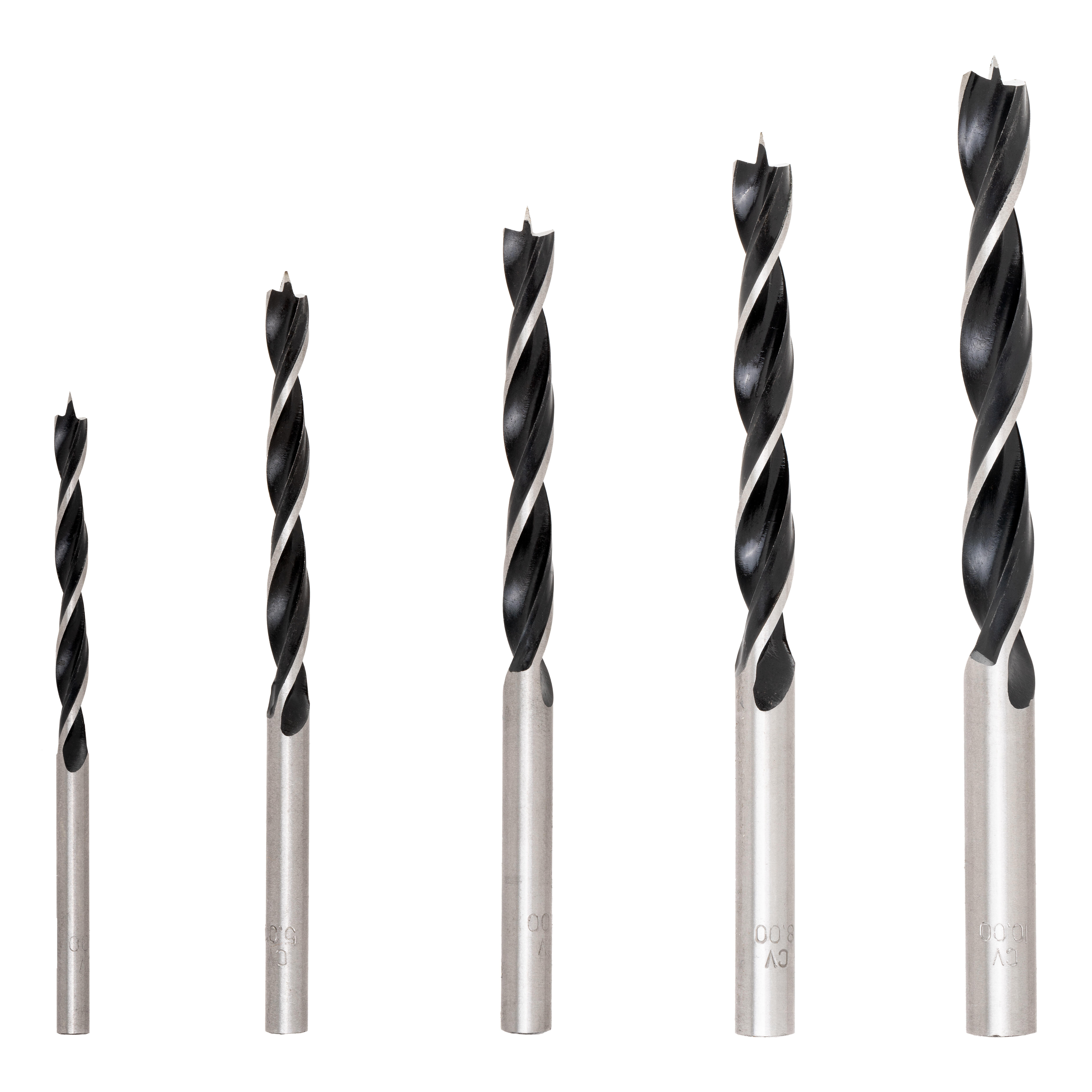 JUEGO BROCAS MADERA 3PUNTAS 4,5,6,8,10MM IZAR - 2