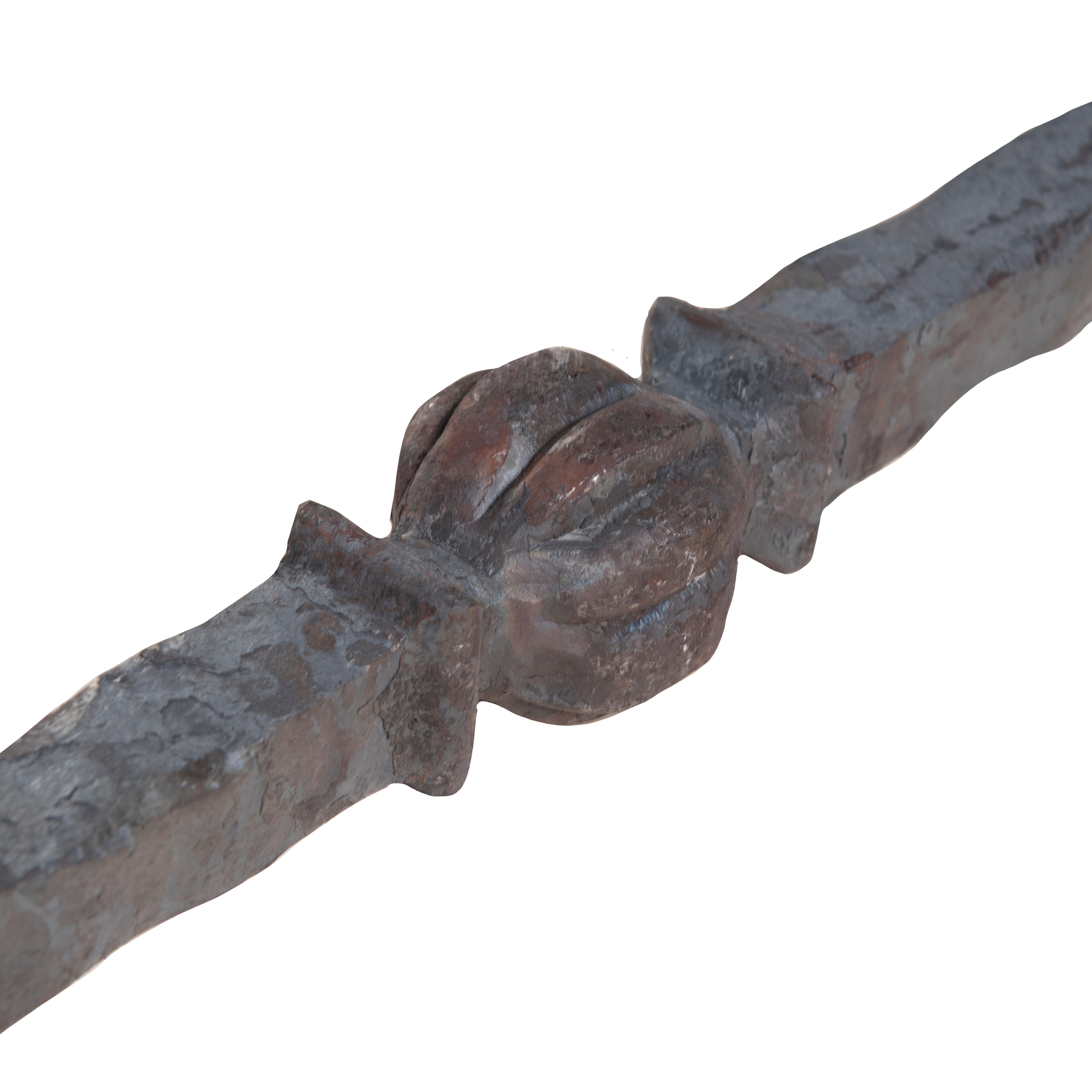 BARRA DE HIERRO FORJADO UNA BOLA  30X30MM 1,2M - 4